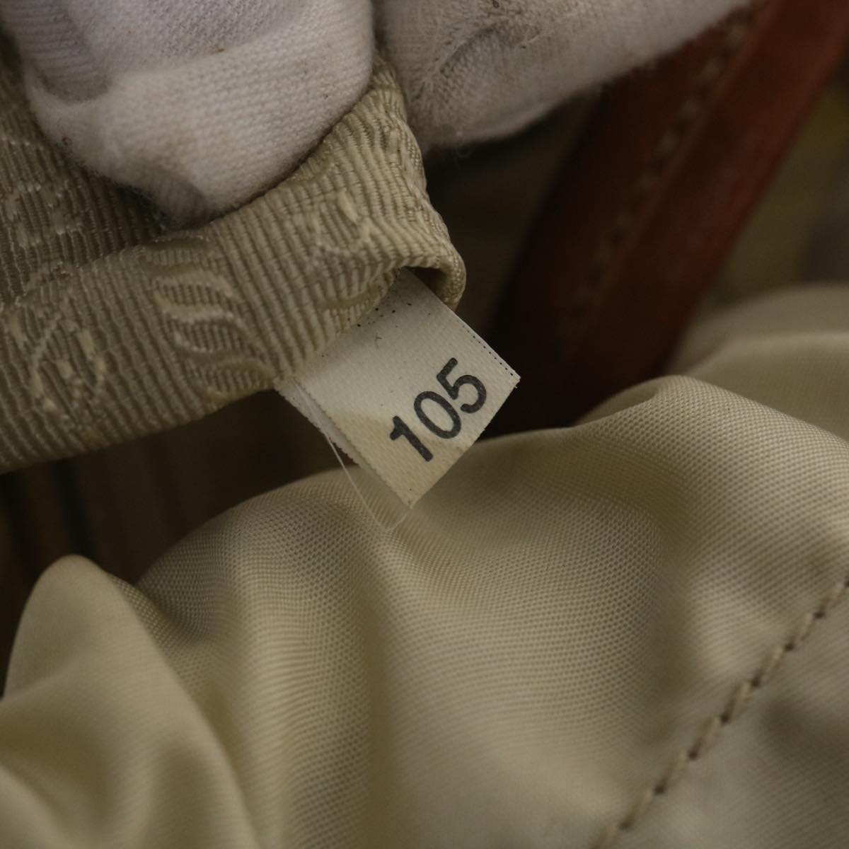 PRADA Shoulder Bag Nylon Beige Auth ac1841