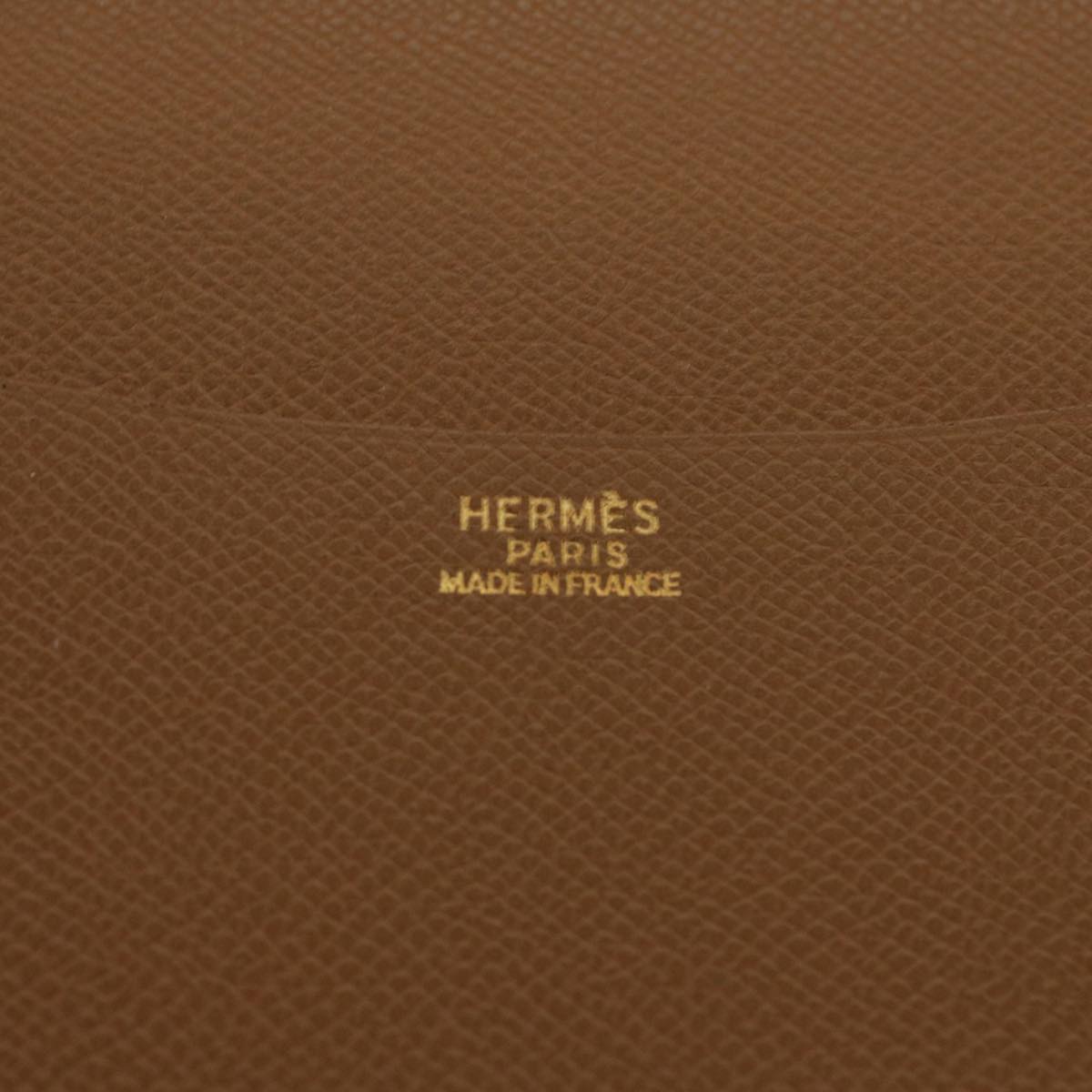 HERMES Day Planner Cover Leather Brown Auth ac2154