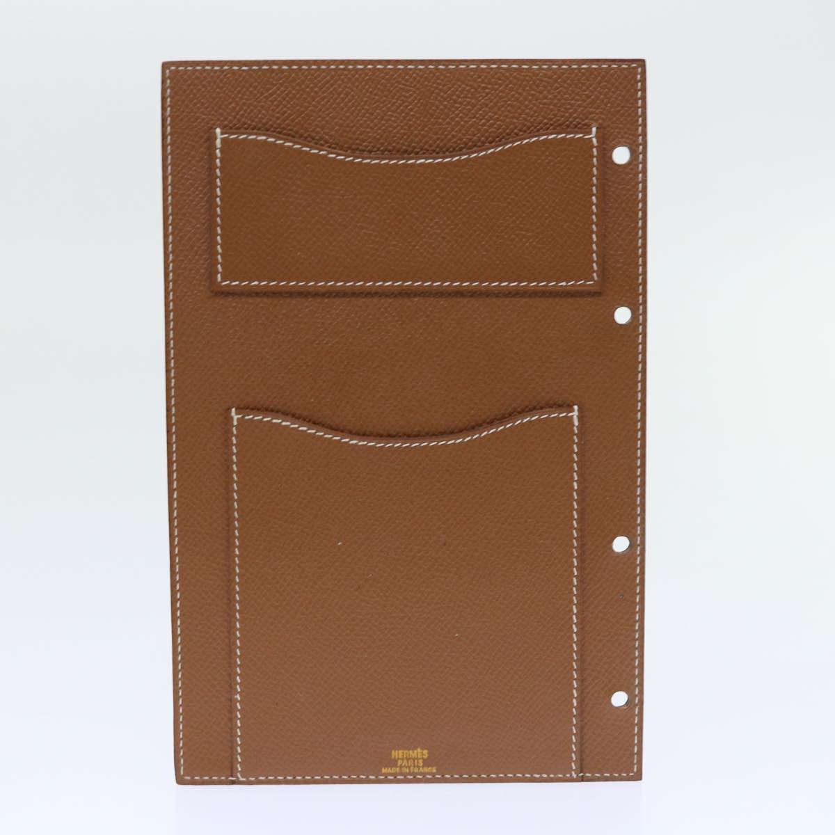 HERMES Day Planner Cover Leather Brown Auth ac2154