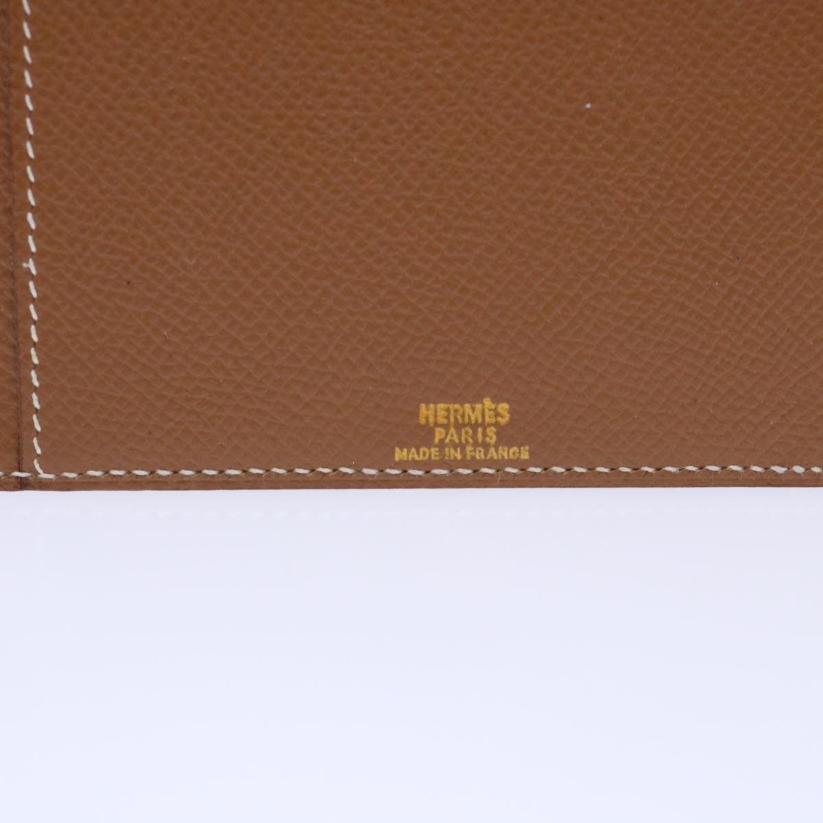 HERMES Day Planner Cover Leather Brown Auth ac2154