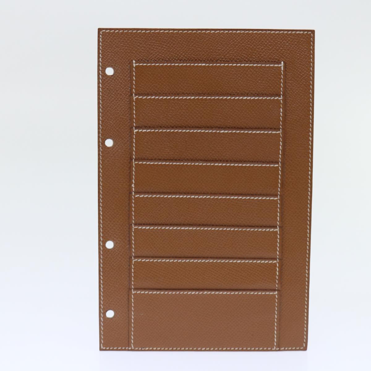 HERMES Day Planner Cover Leather Brown Auth ac2154