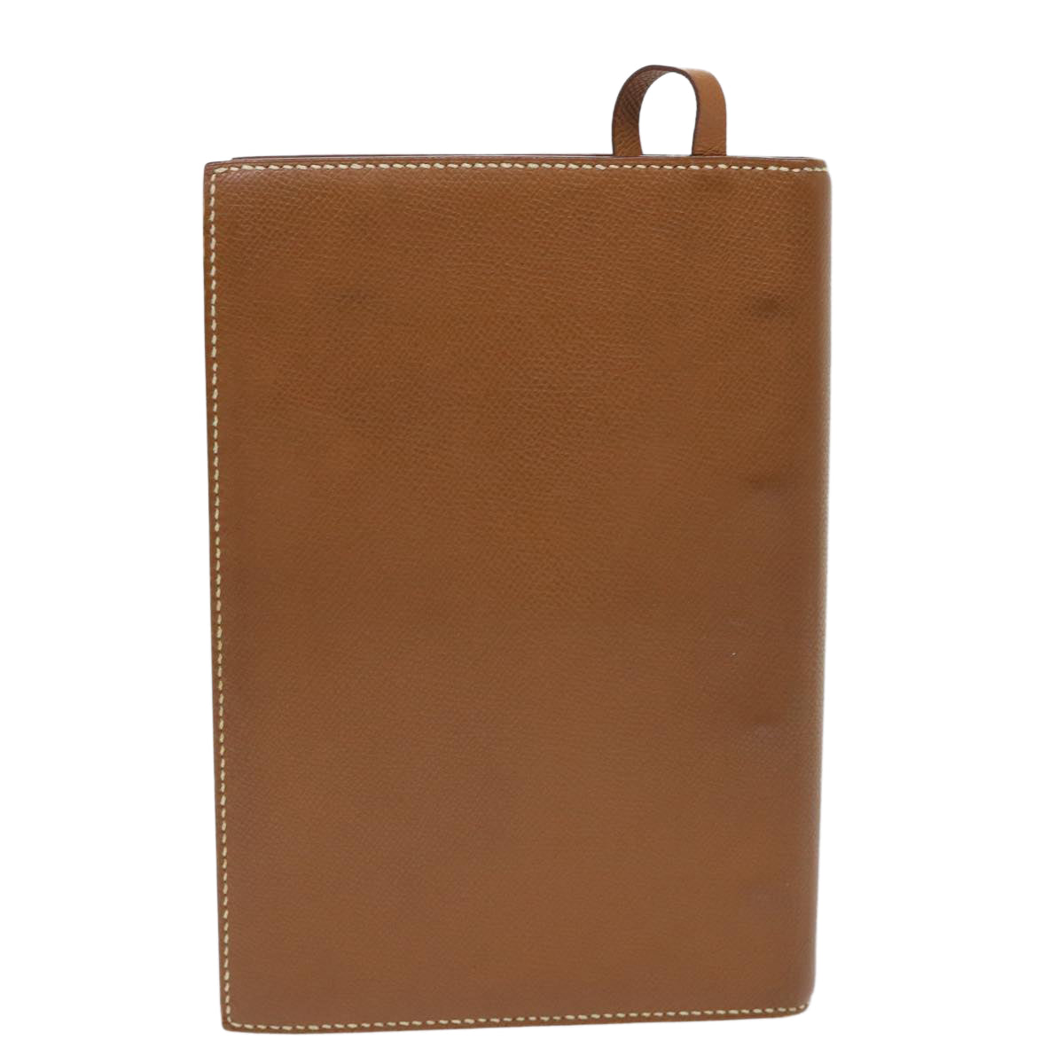 HERMES Day Planner Cover Leather Brown Auth ac2154