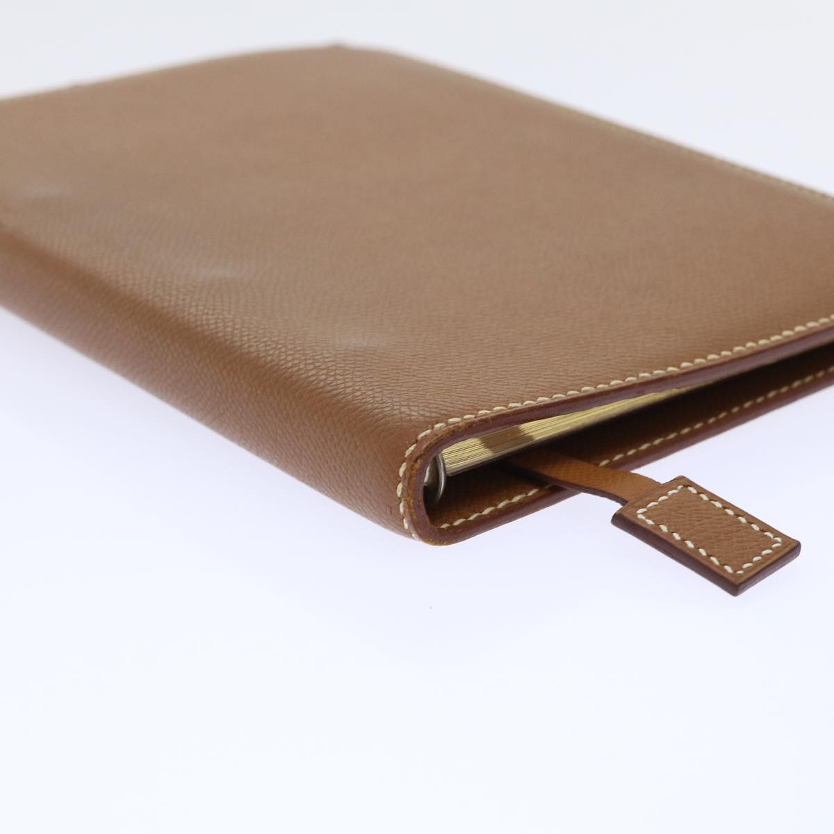 HERMES Day Planner Cover Leather Brown Auth ac2154