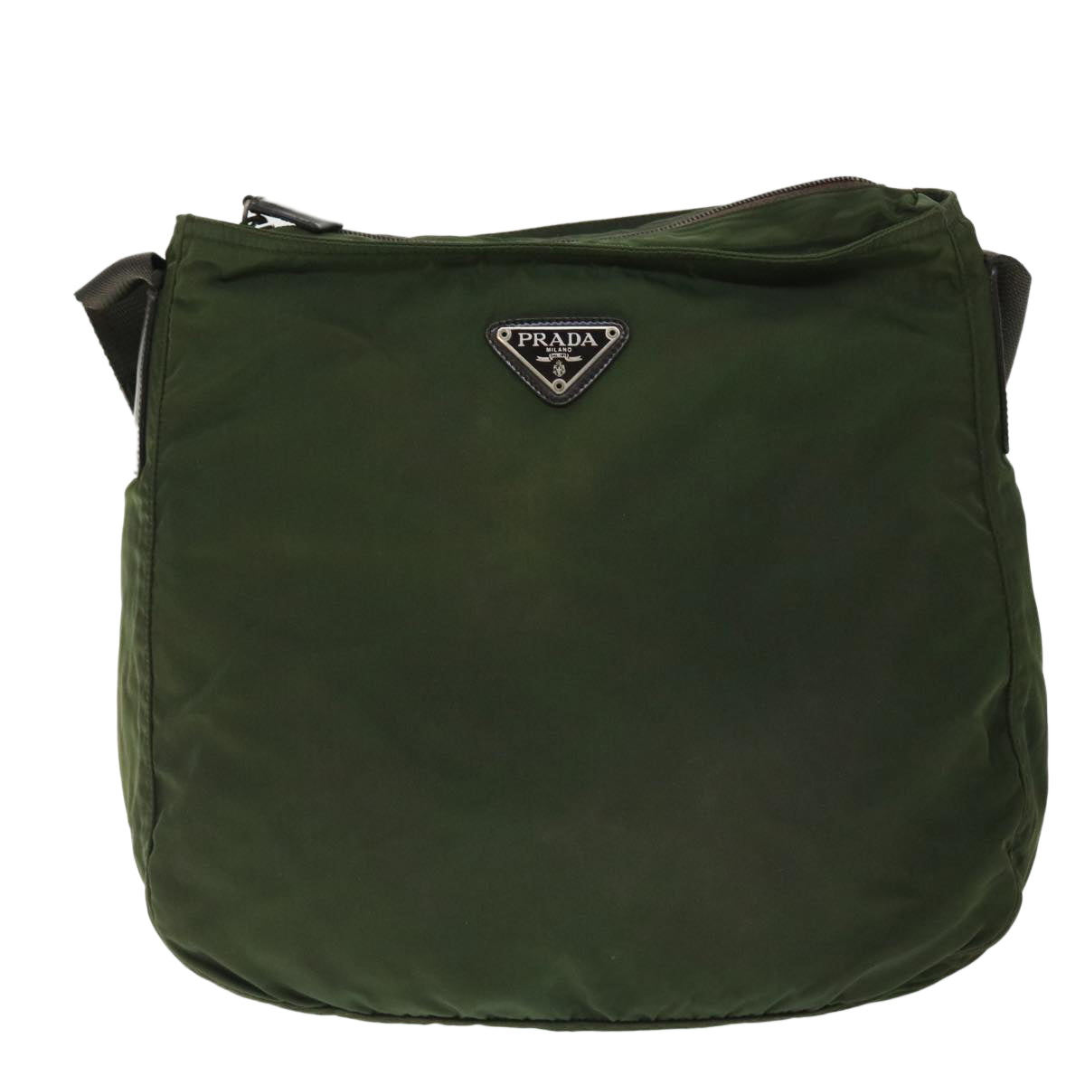 PRADA Shoulder Bag Nylon Green Auth ac2157