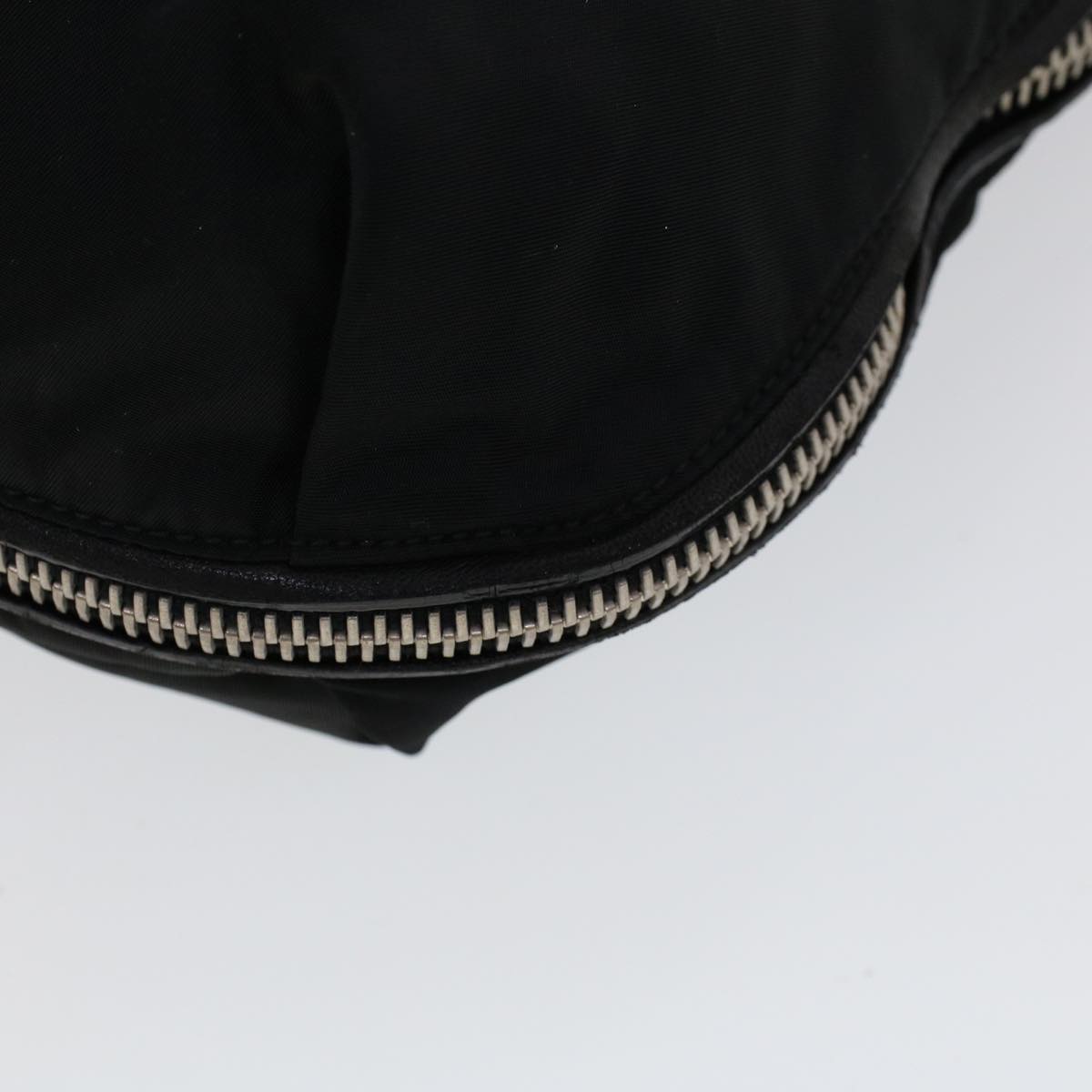 PRADA Shoulder Bag Nylon Leather Black Auth ac2158