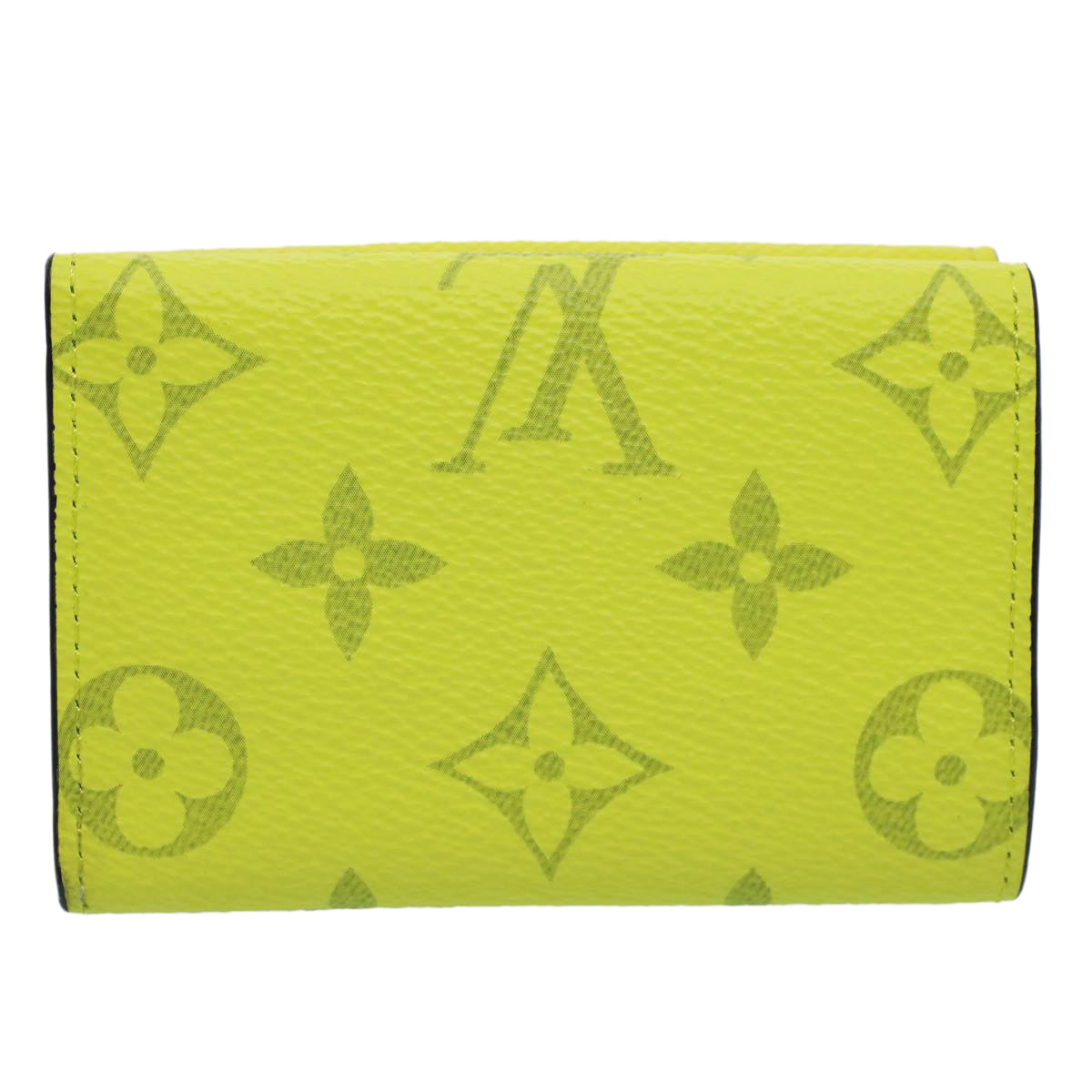 LOUIS VUITTON Taigalama Discovery Compact Wallet Jaune M67629 LV Auth ac2214