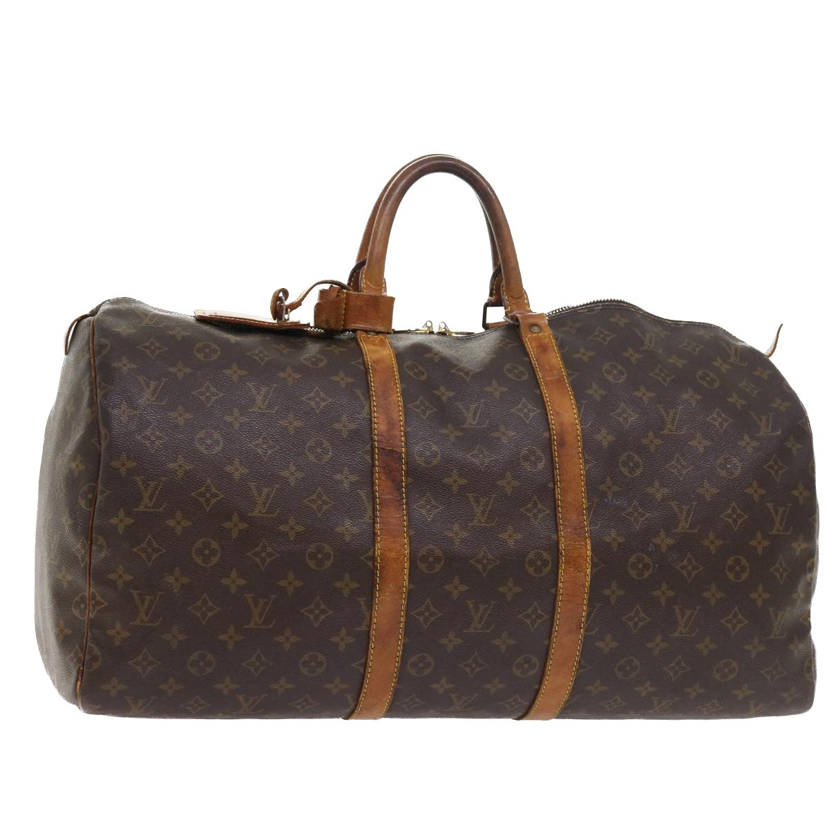 LOUIS VUITTON Monogram Keepall 55 Boston Bag M41424 LV Auth ac2219