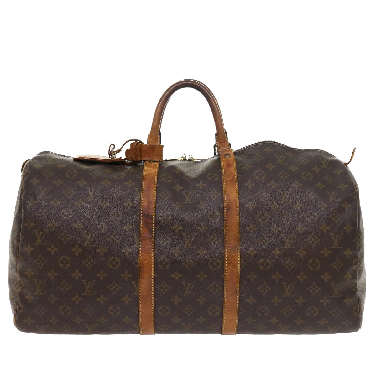 LOUIS VUITTON Monogram Keepall 55 Boston Bag M41424 LV Auth ac2219