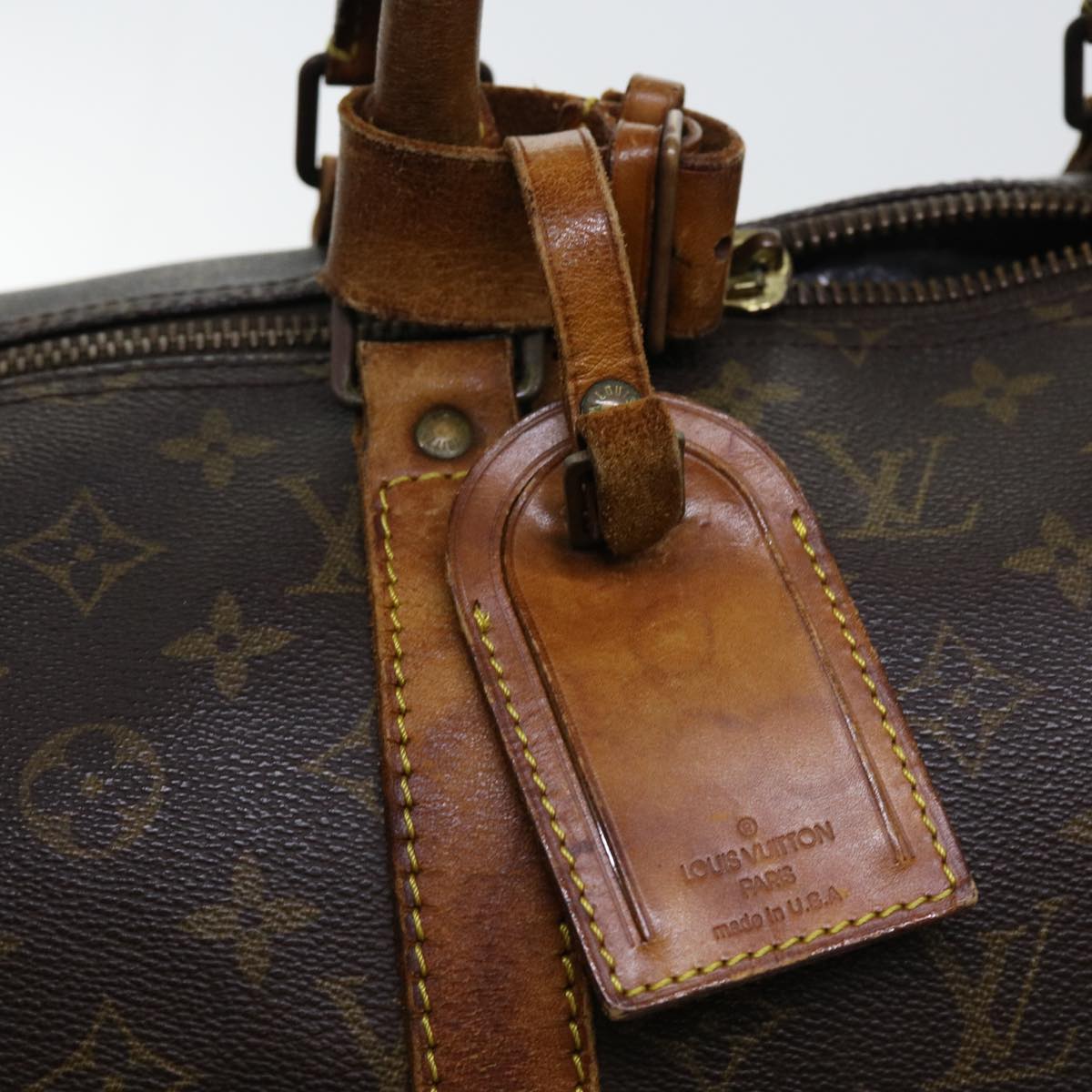 LOUIS VUITTON Monogram Keepall 55 Boston Bag M41424 LV Auth ac2219