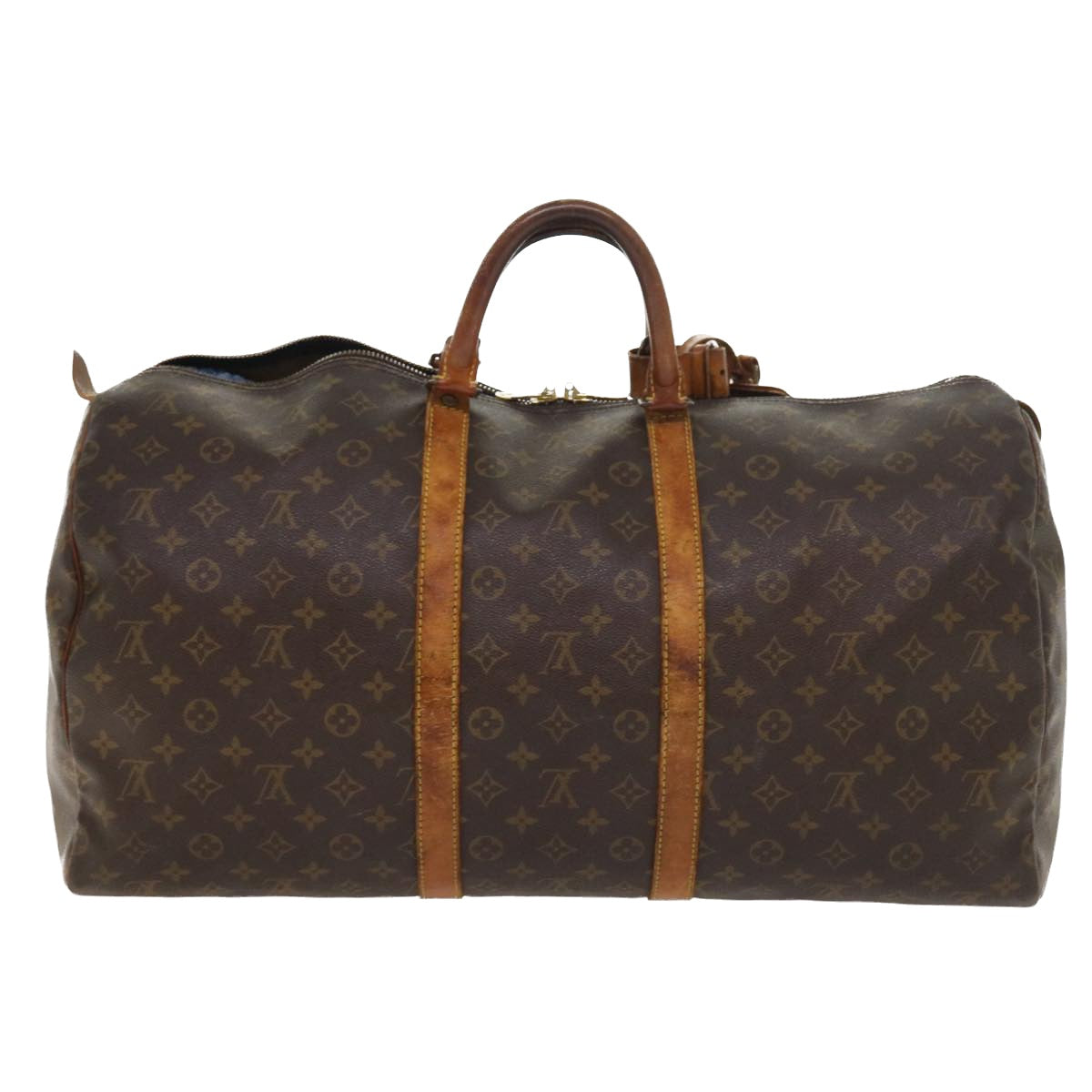 LOUIS VUITTON Monogram Keepall 55 Boston Bag M41424 LV Auth ac2219