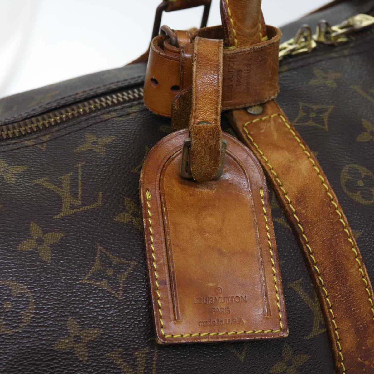 LOUIS VUITTON Monogram Keepall 55 Boston Bag M41424 LV Auth ac2219