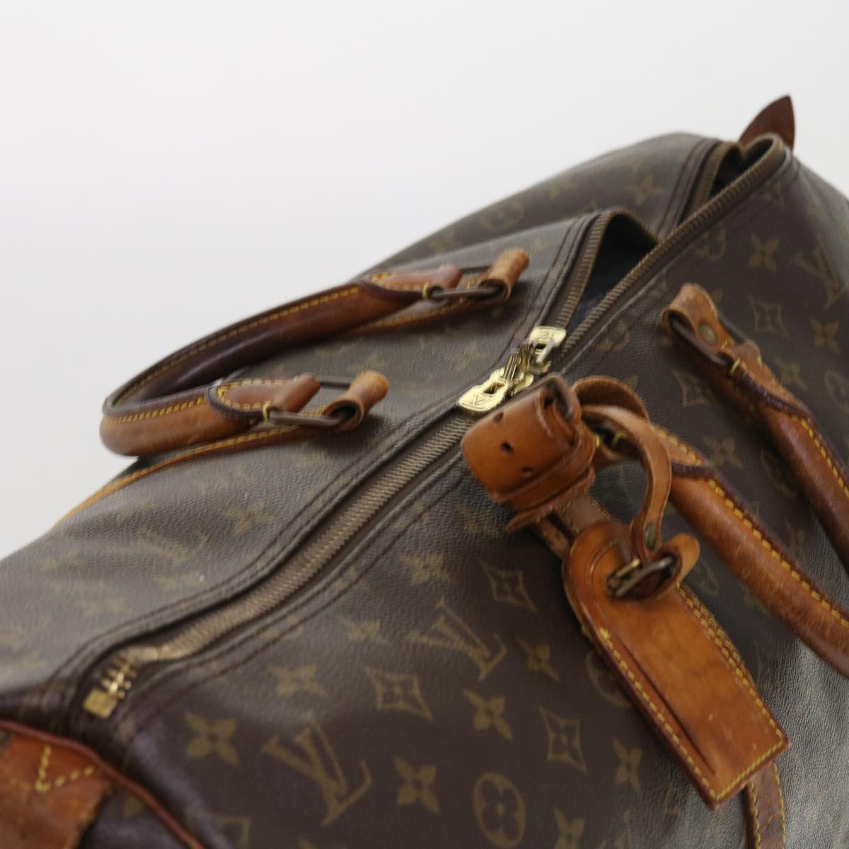 LOUIS VUITTON Monogram Keepall 55 Boston Bag M41424 LV Auth ac2219