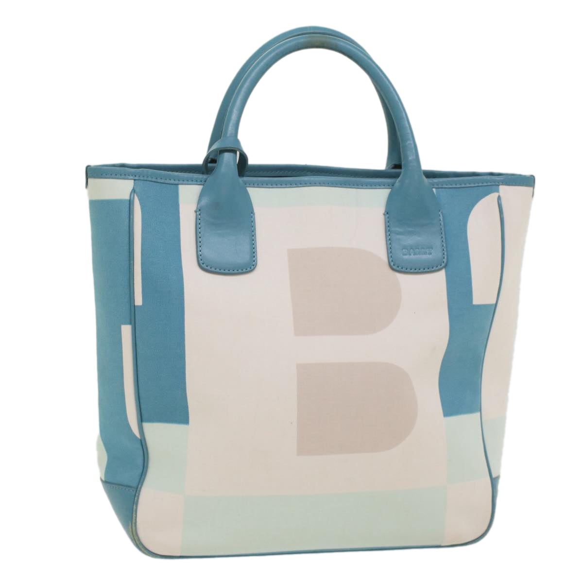 BALLY Tote Bag Canvas Light Blue Auth ac2233