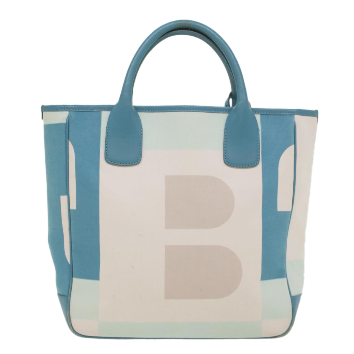 BALLY Tote Bag Canvas Light Blue Auth ac2233