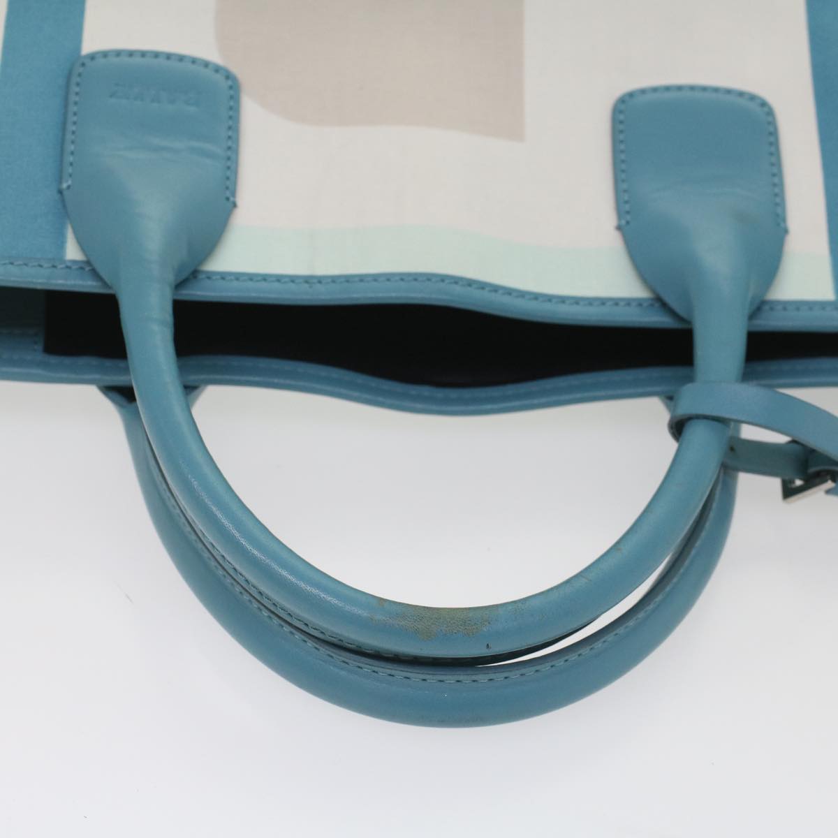 BALLY Tote Bag Canvas Light Blue Auth ac2233