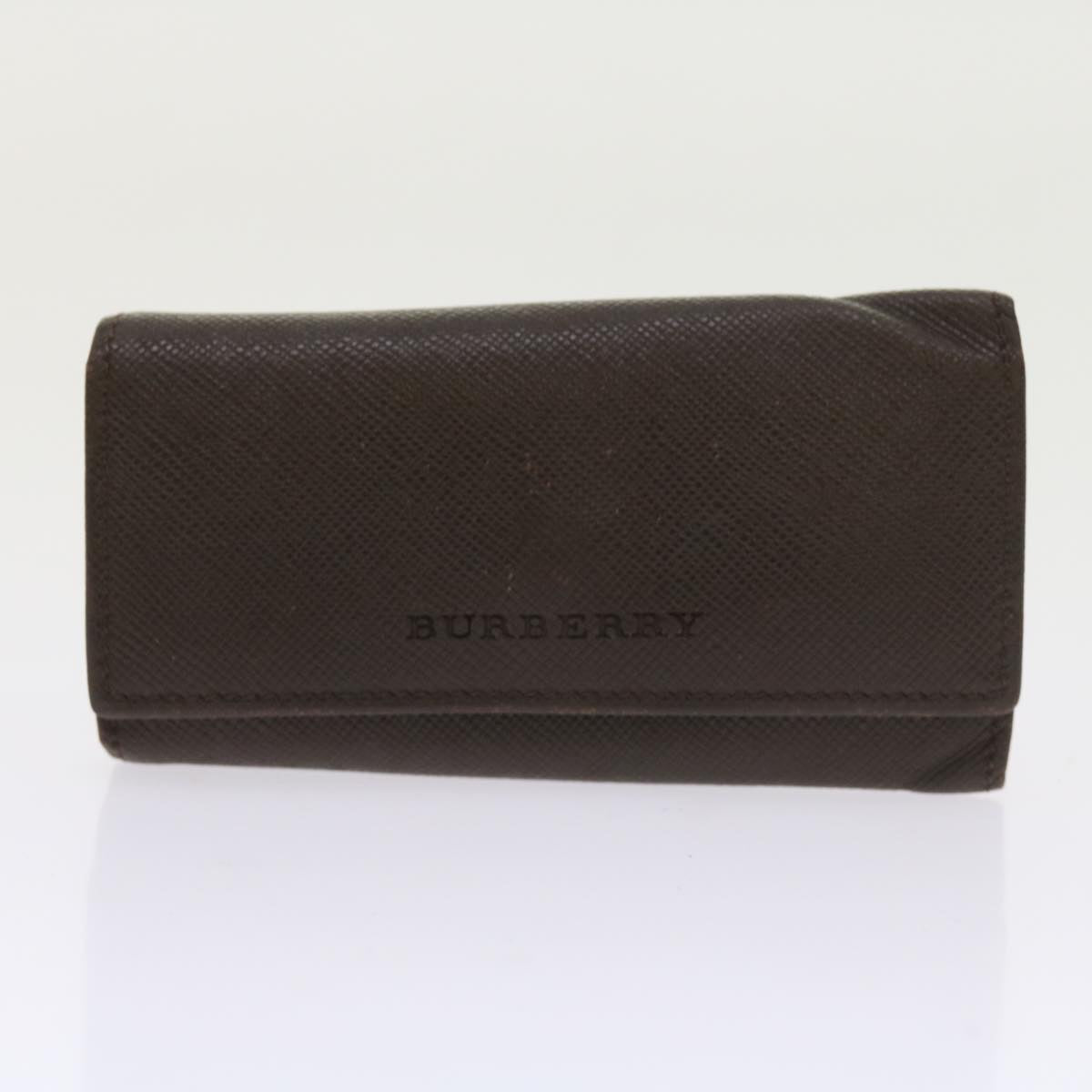 BURBERRY Nova Check Clutch Key Case Wallet Leather 3Set Black Auth ac2238