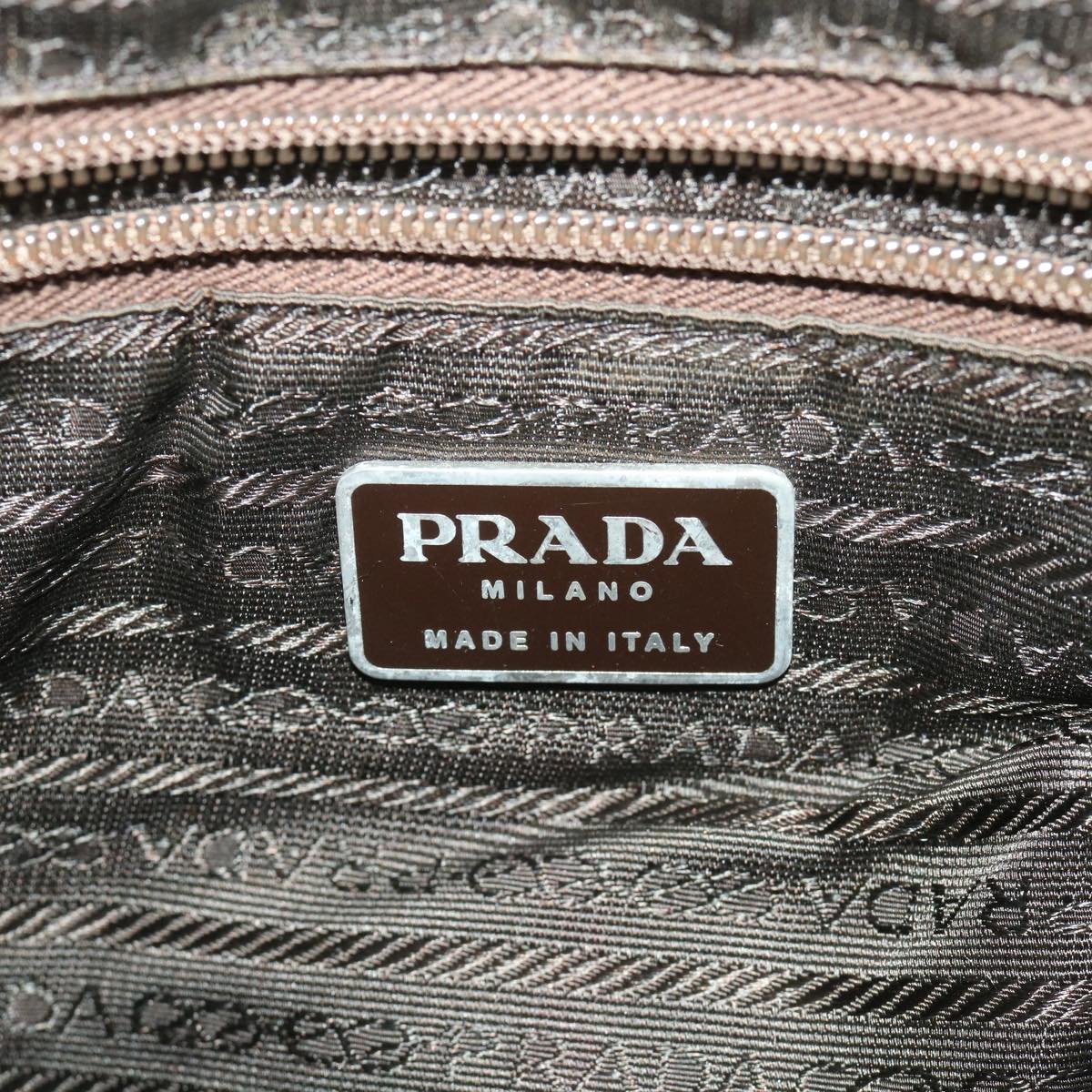 PRADA Hand Bag Nylon Green Auth ac2288