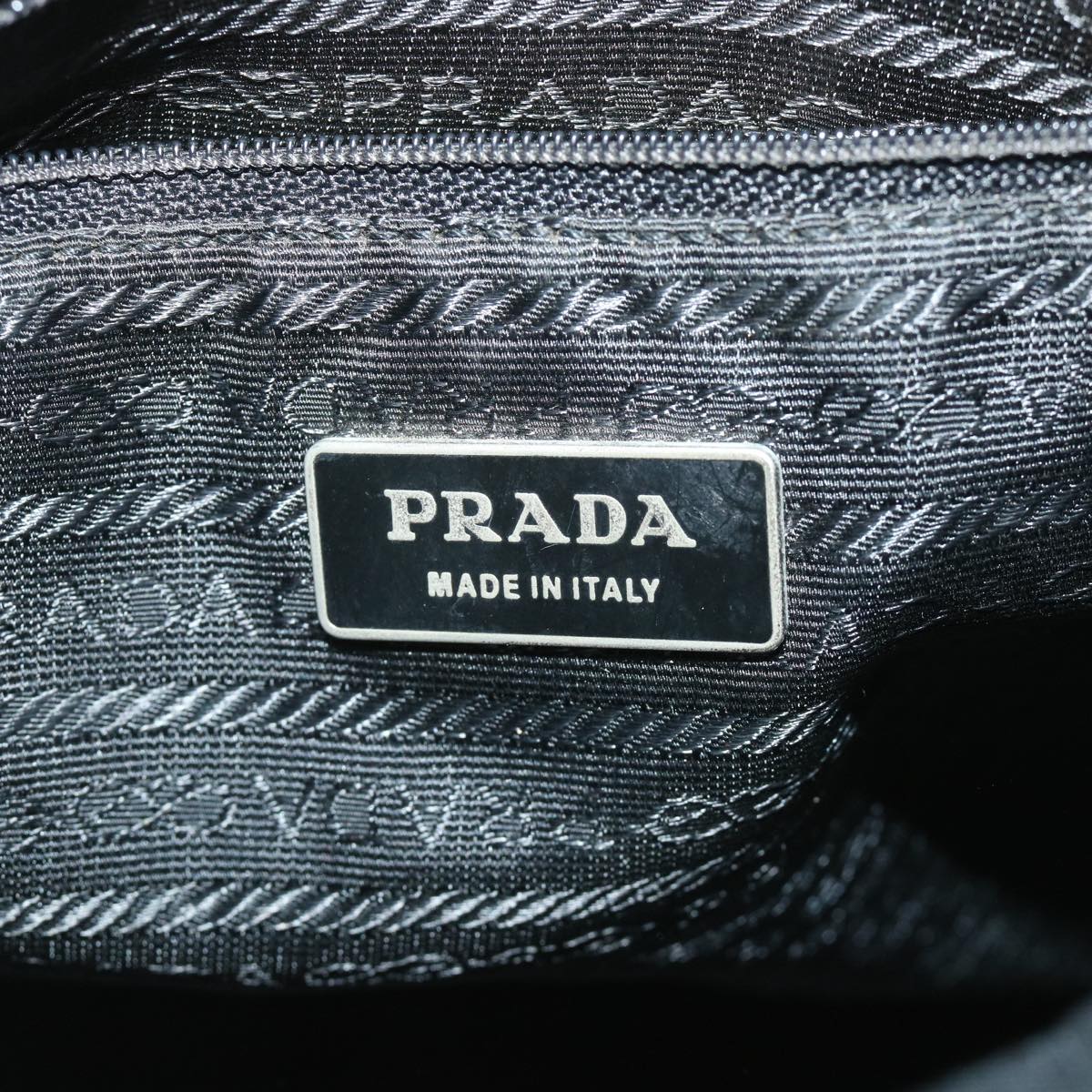 PRADA Hand Bag Nylon Black Auth ac2289