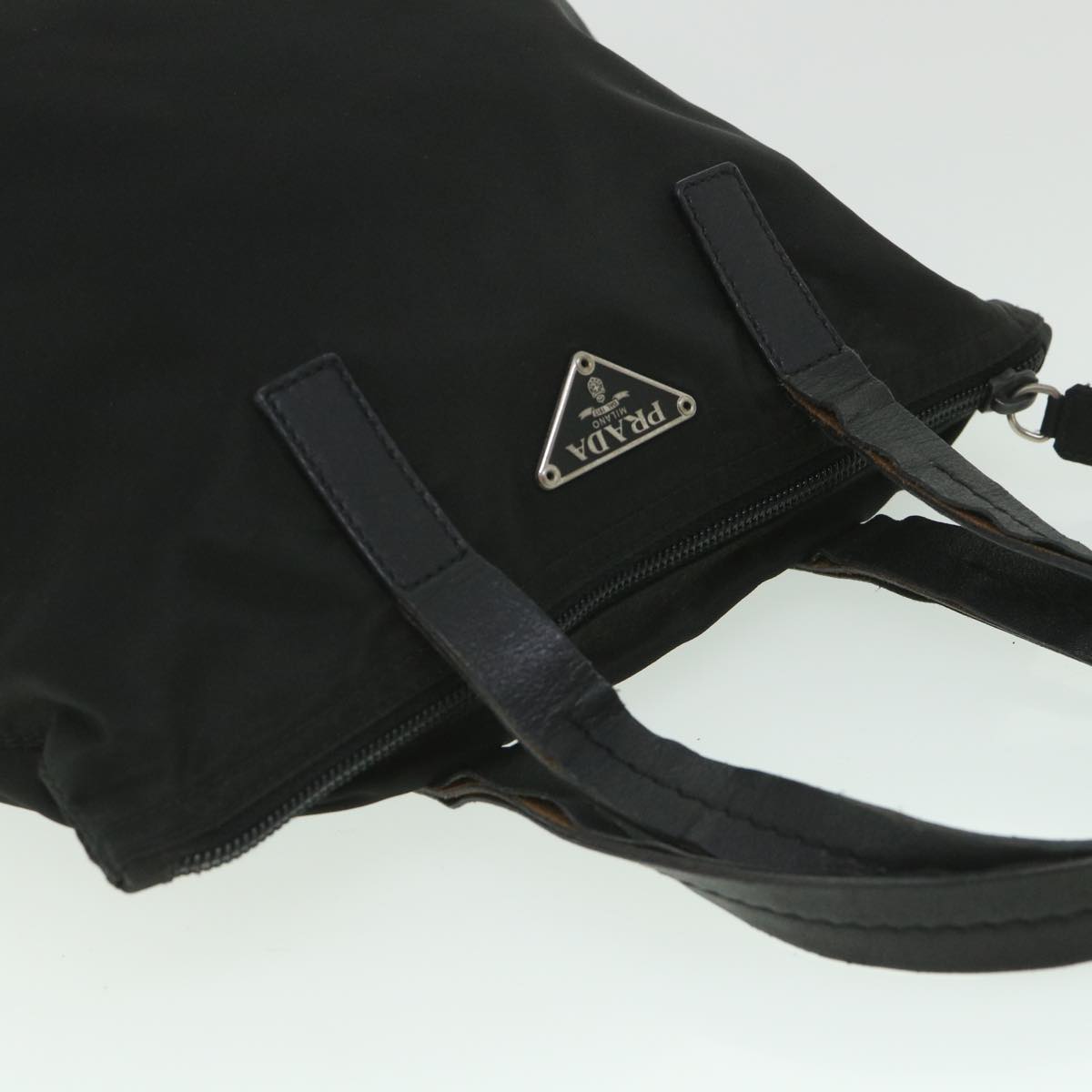 PRADA Hand Bag Nylon Black Auth ac2289