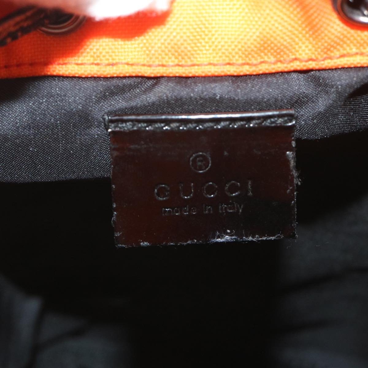 GUCCI Pouch Canvas Orange 039 0973 Auth ac2314