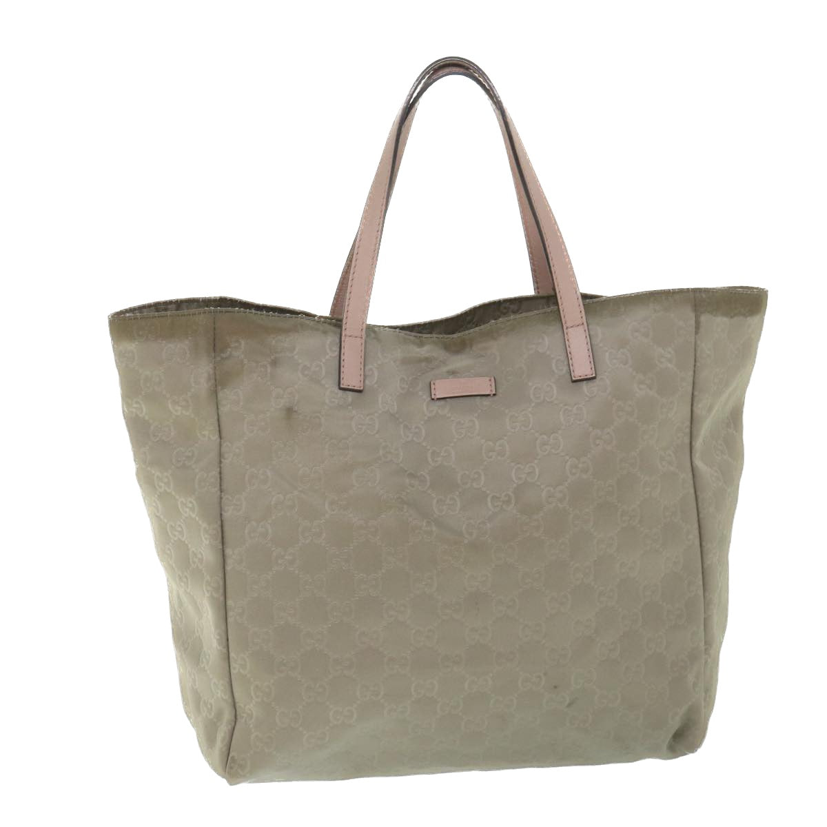 GUCCI GG Canvas Tote Bag Gray 282439 Auth ac2326