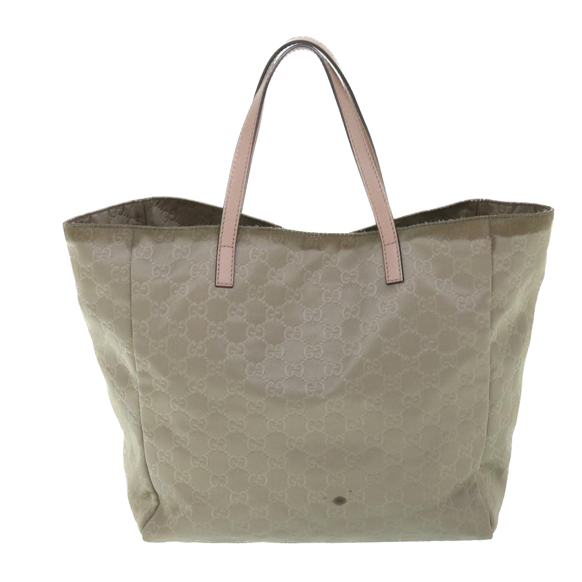 GUCCI GG Canvas Tote Bag Gray 282439 Auth ac2326