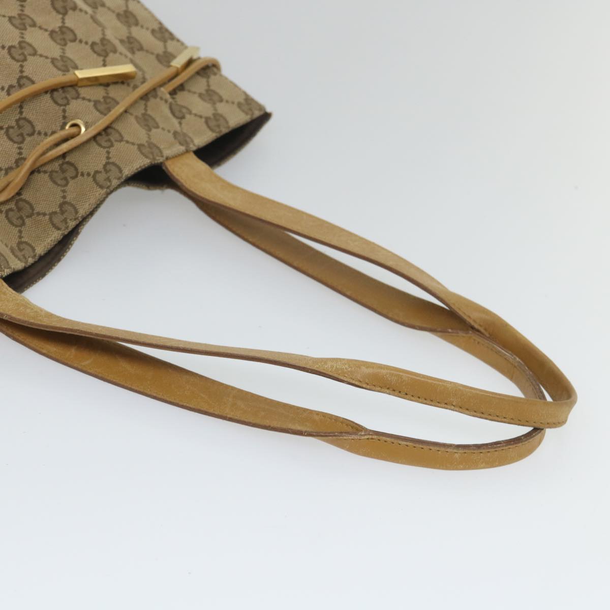 GUCCI GG Canvas Tote Bag Beige 002 1053 3754 Auth ac2355