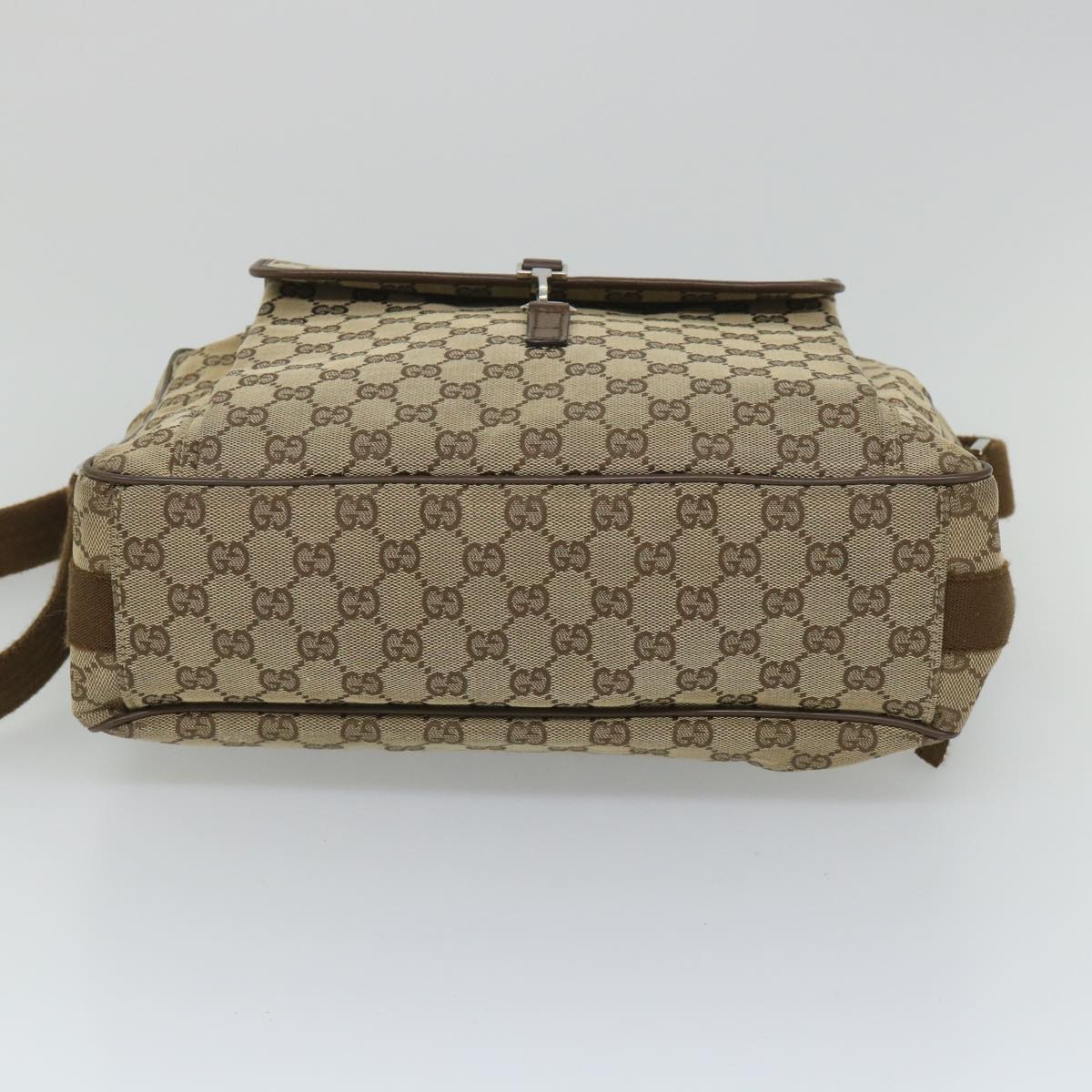 GUCCI GG Canvas Shoulder Bag Beige 90474 213532 Auth ac2380