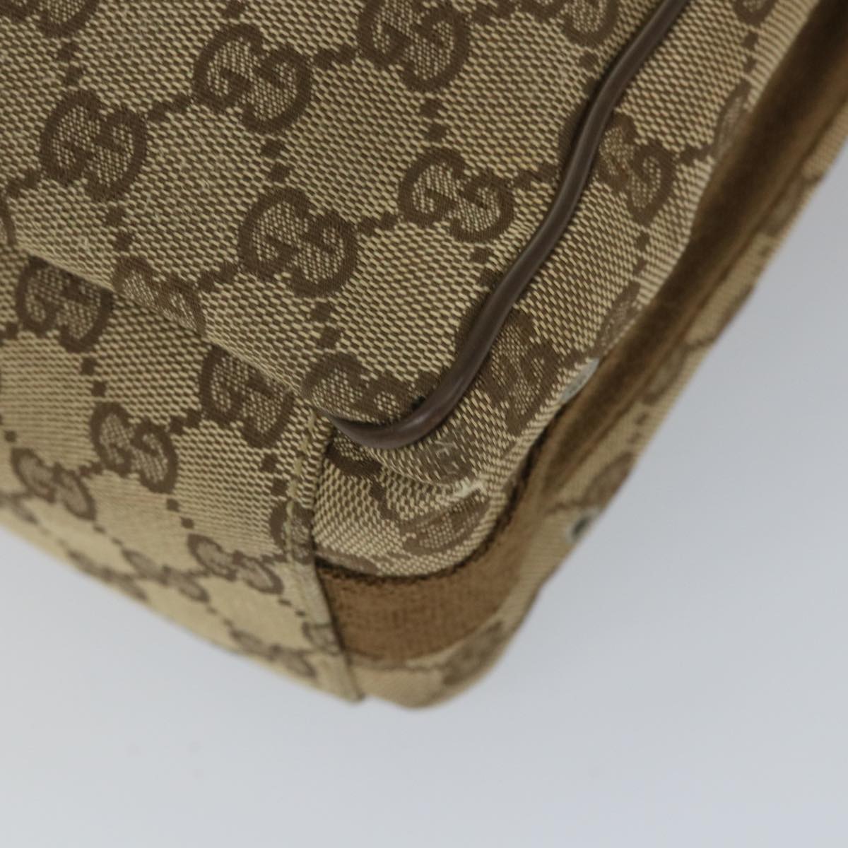 GUCCI GG Canvas Shoulder Bag Beige 90474 213532 Auth ac2380