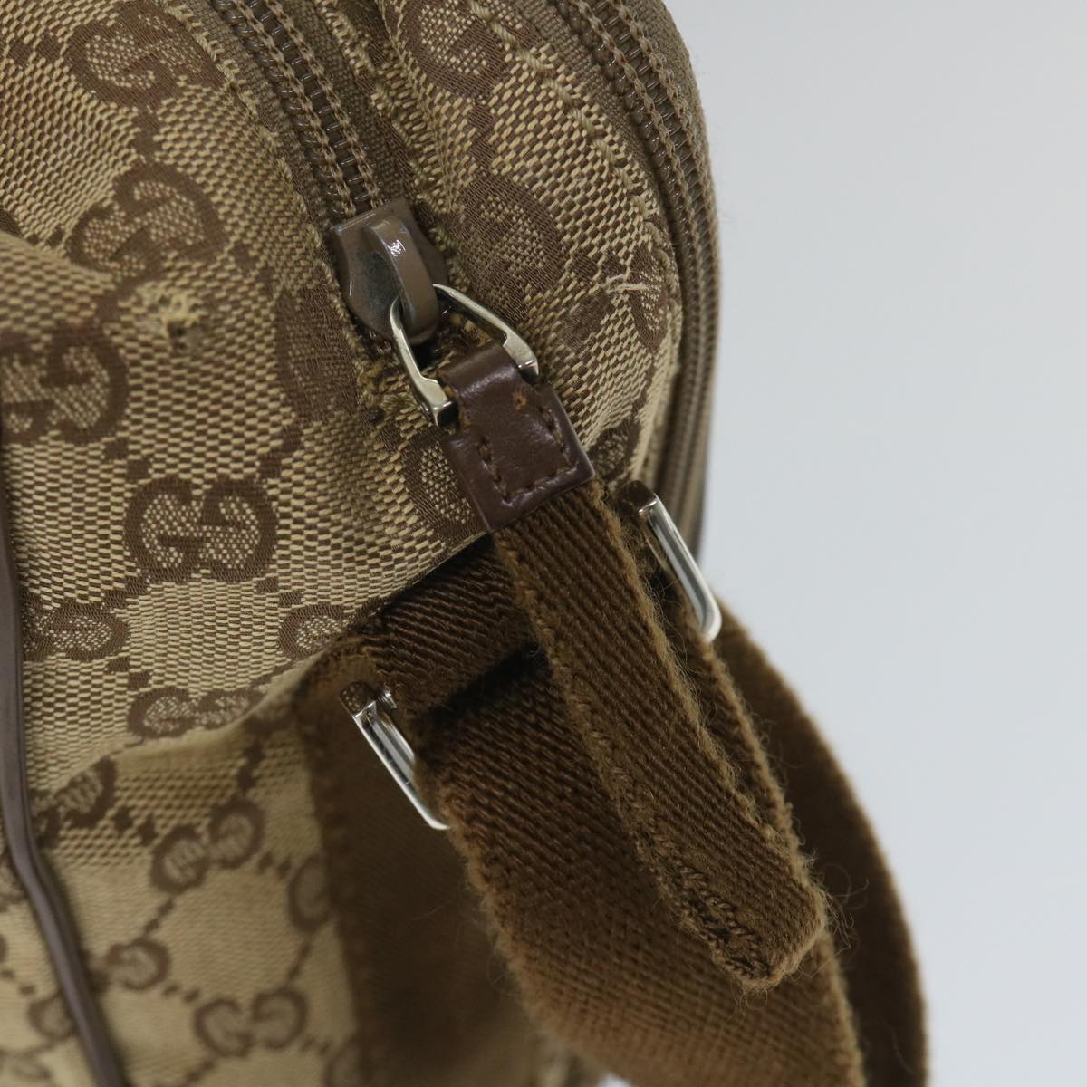 GUCCI GG Canvas Shoulder Bag Beige 90474 213532 Auth ac2380