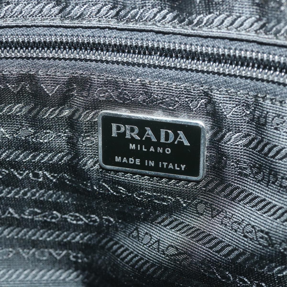 PRADA Shoulder Bag Nylon Black Auth ac2384