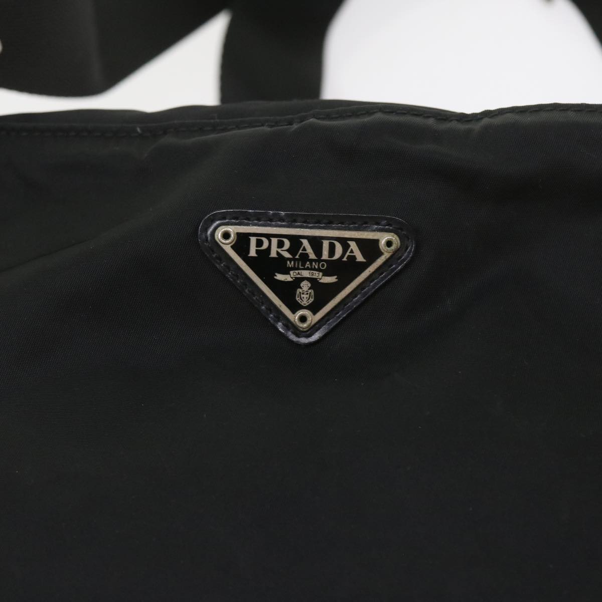 PRADA Shoulder Bag Nylon Black Auth ac2393