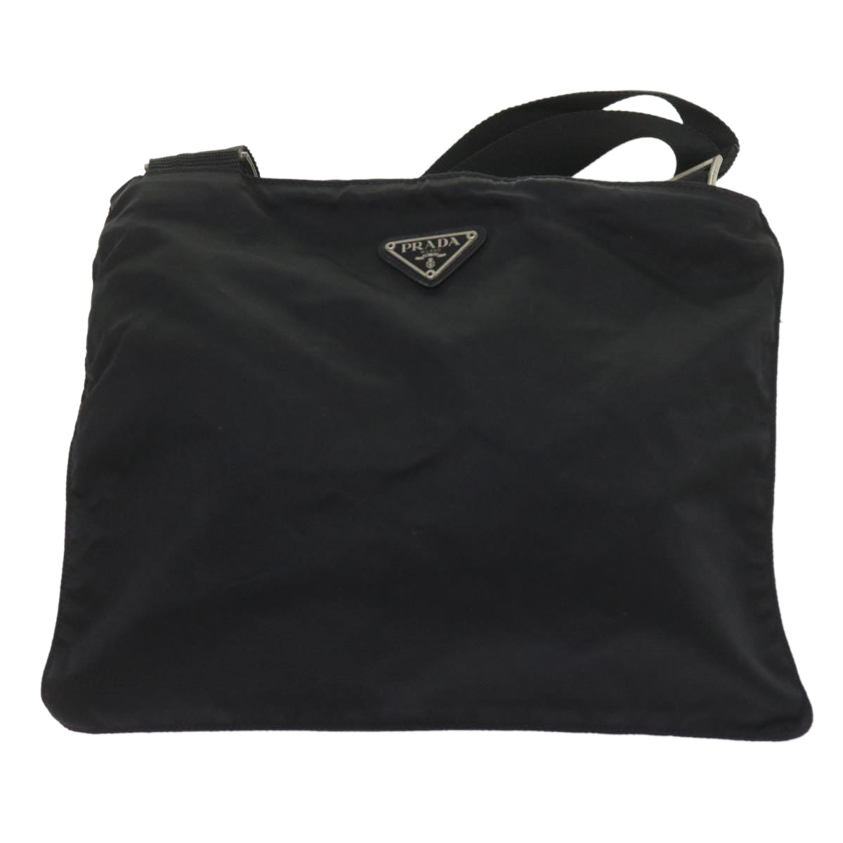 PRADA Shoulder Bag Nylon Black Auth ac2393