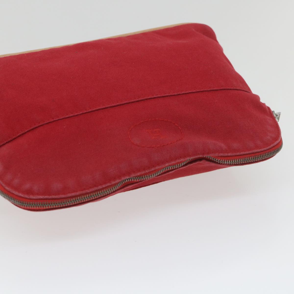 HERMES Bolide MM Pouch Canvas Red Auth ac2401