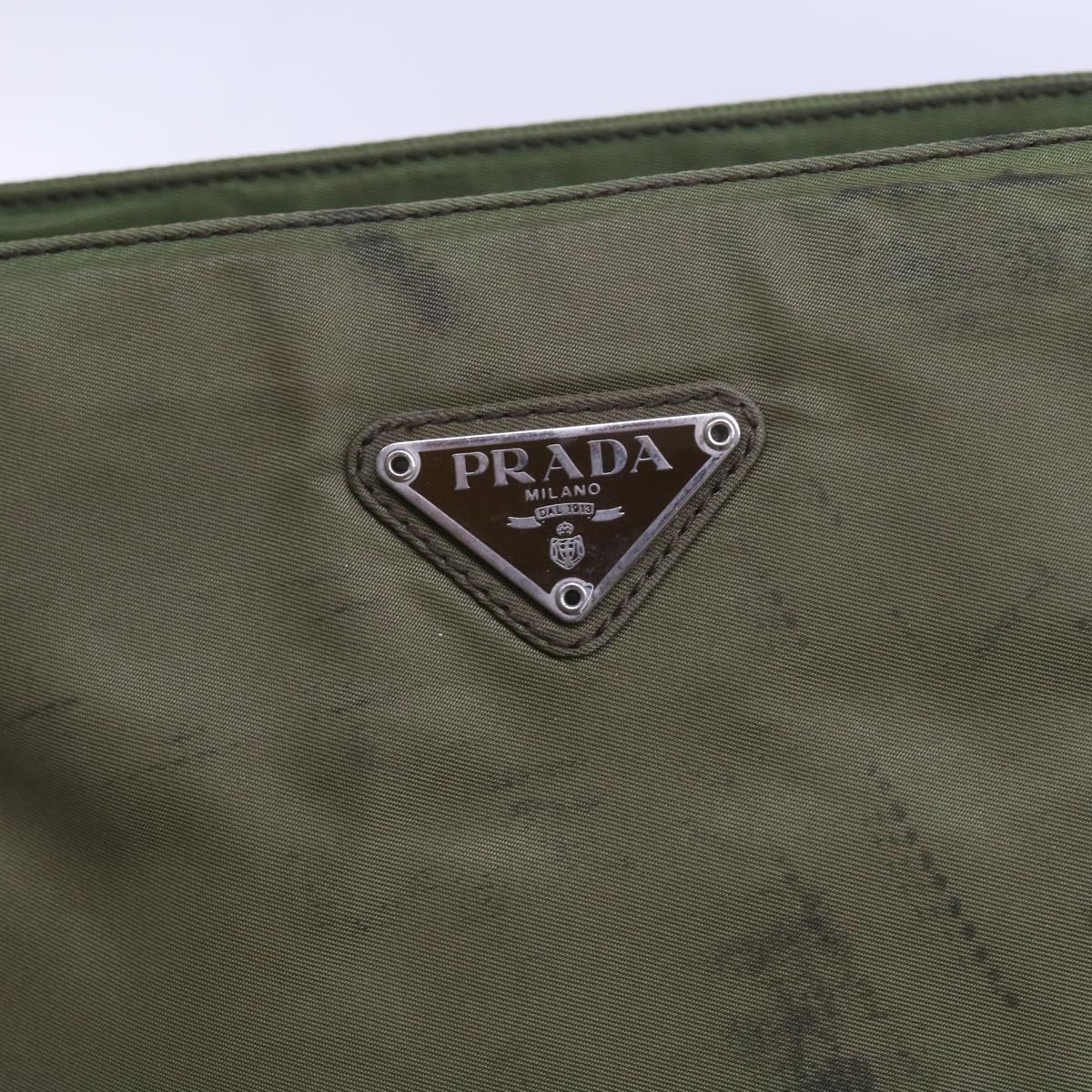 PRADA Shoulder Bag Nylon Khaki Auth ac2422