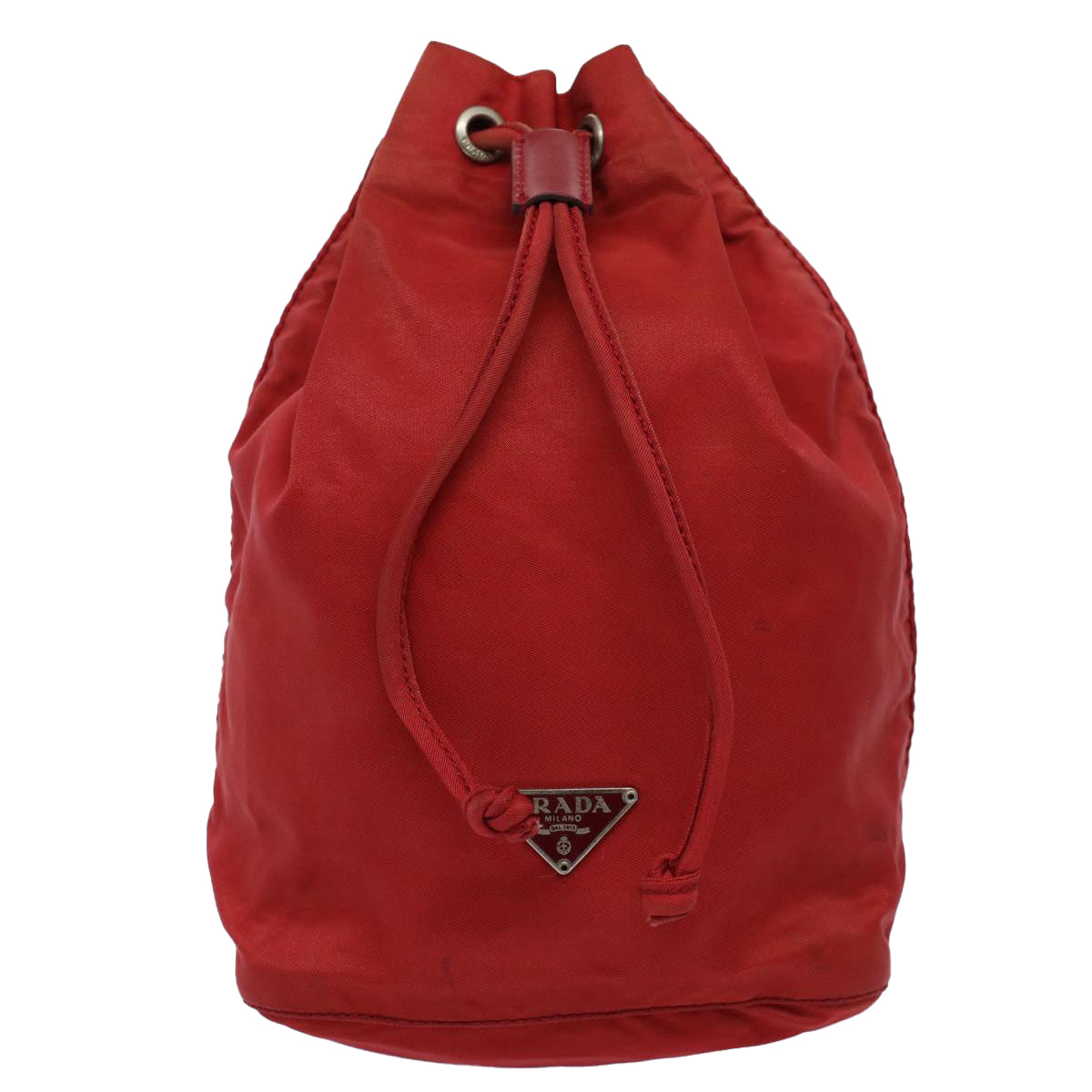 PRADA Purse Pouch Nylon Red Auth ac2424