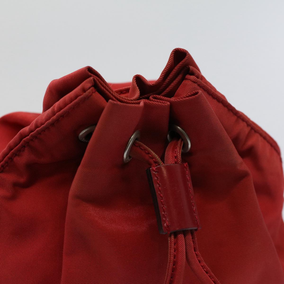 PRADA Purse Pouch Nylon Red Auth ac2424