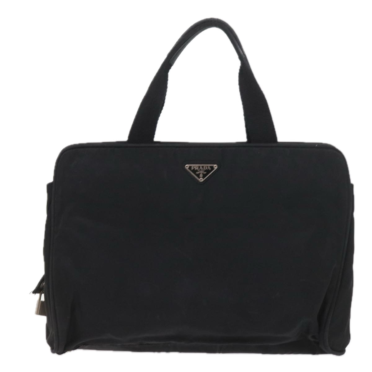 PRADA Hand Bag Nylon Black Auth ac2427