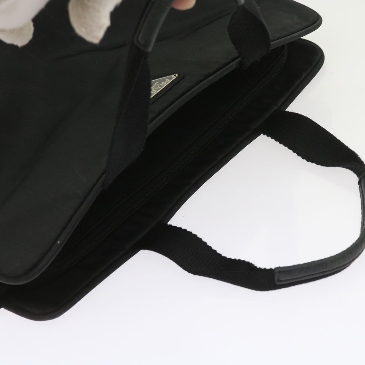 PRADA Hand Bag Nylon Black Auth ac2427