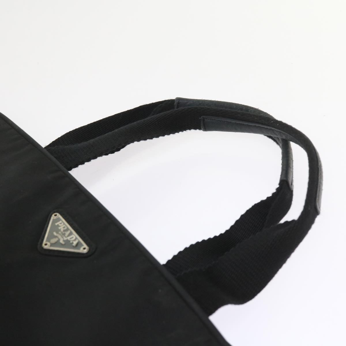 PRADA Hand Bag Nylon Black Auth ac2427