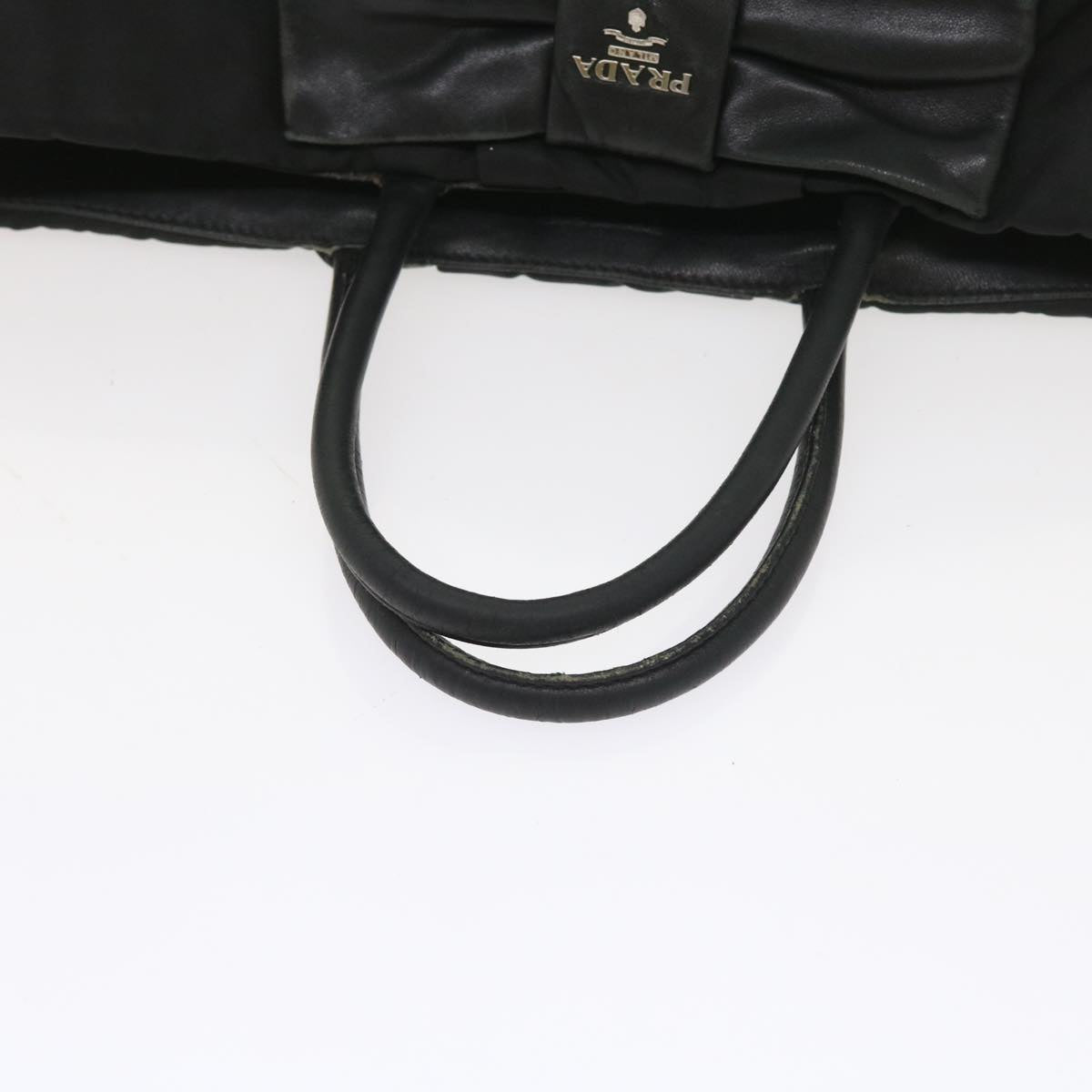 PRADA Hand Bag Nylon Black Auth ac2428