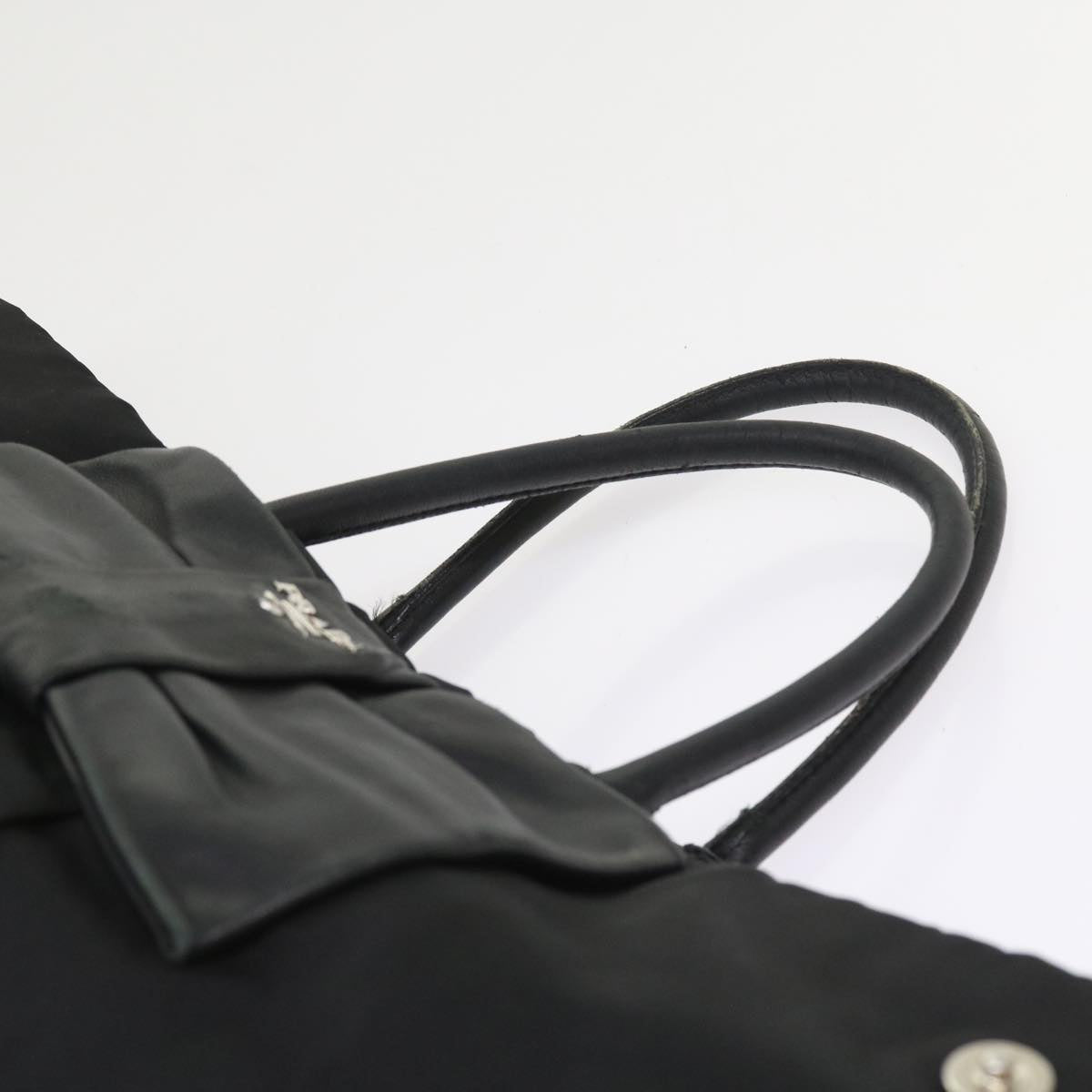 PRADA Hand Bag Nylon Black Auth ac2428