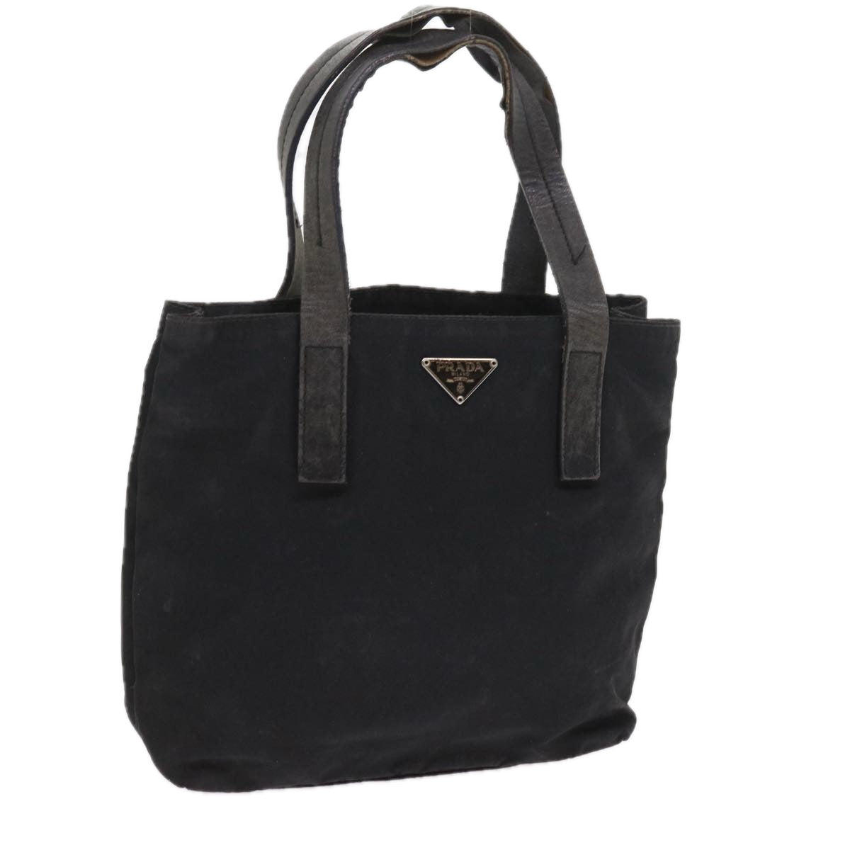 PRADA Hand Bag Nylon Black Auth ac2430