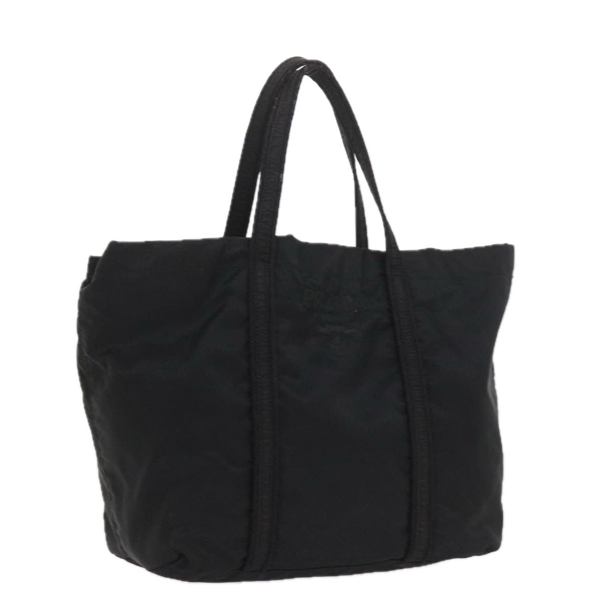 PRADA Hand Bag Nylon Black Auth ac2434