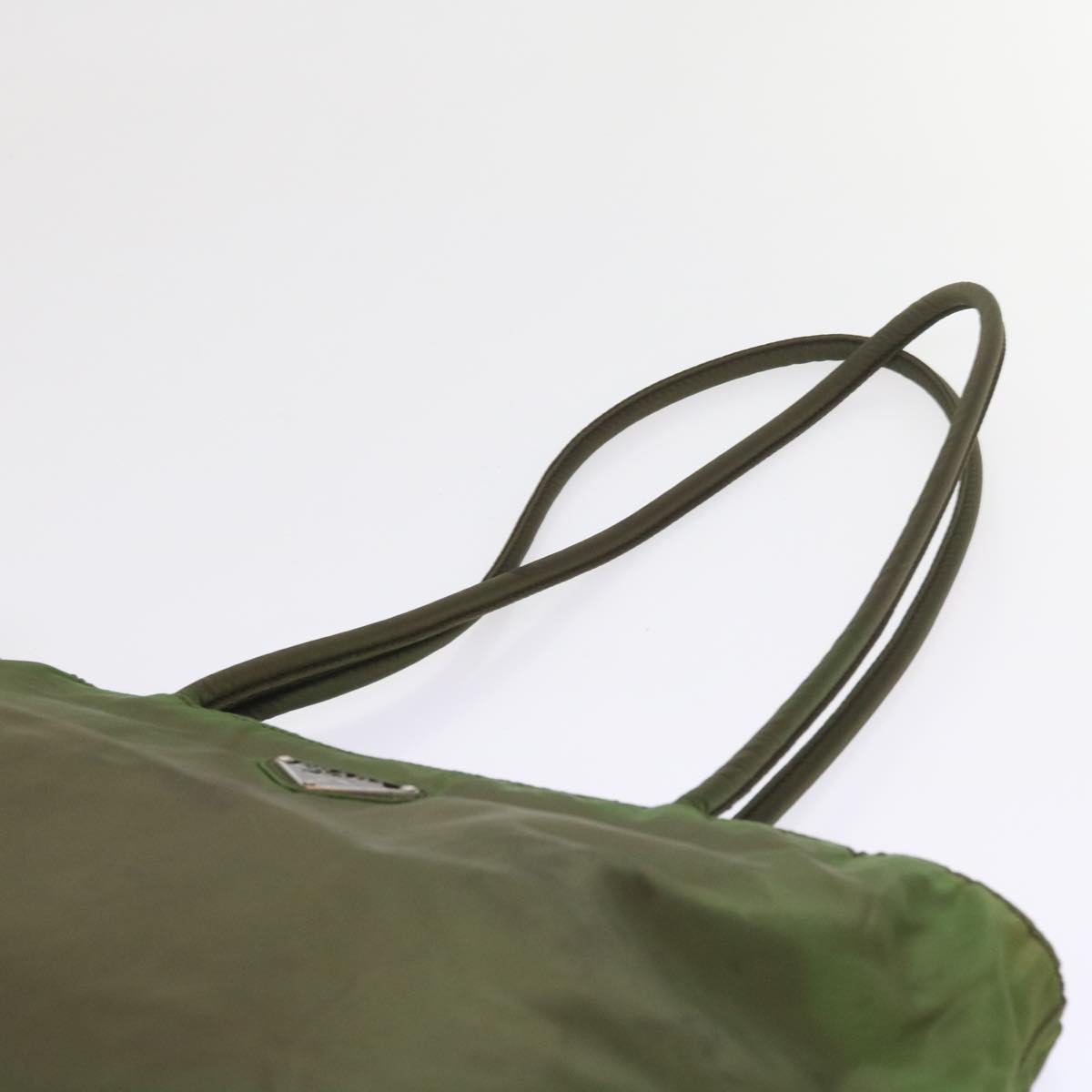 PRADA Tote Bag Nylon Khaki Auth ac2445