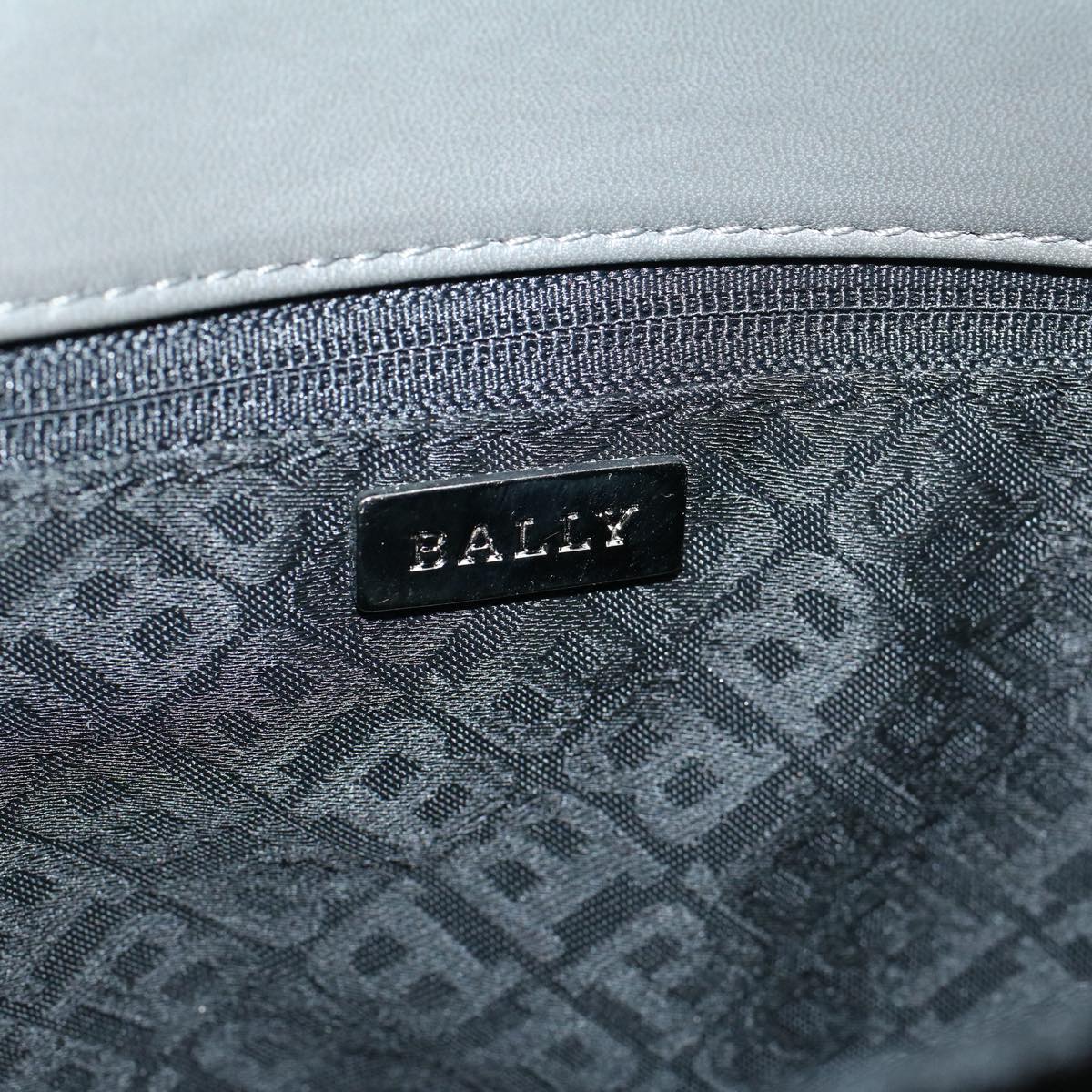 BALLY Shoulder Bag Suede Gray Auth ac2476