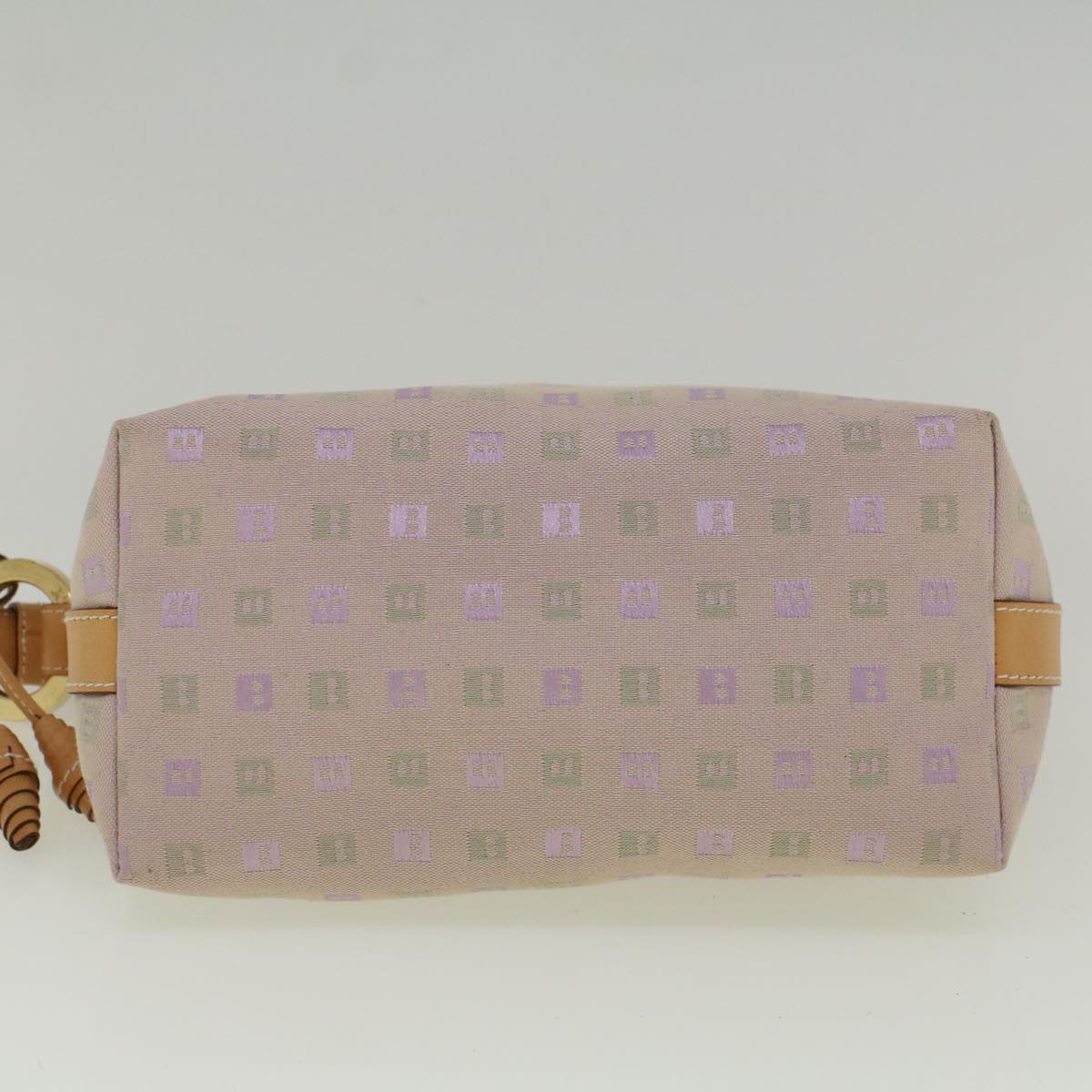 BALLY Shoulder Bag Canvas Pink Auth ac2477