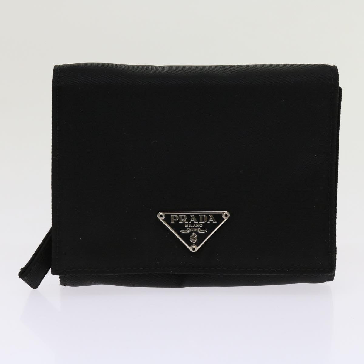 PRADA Pouch Wallet Nylon 2Set Black Auth ac2499