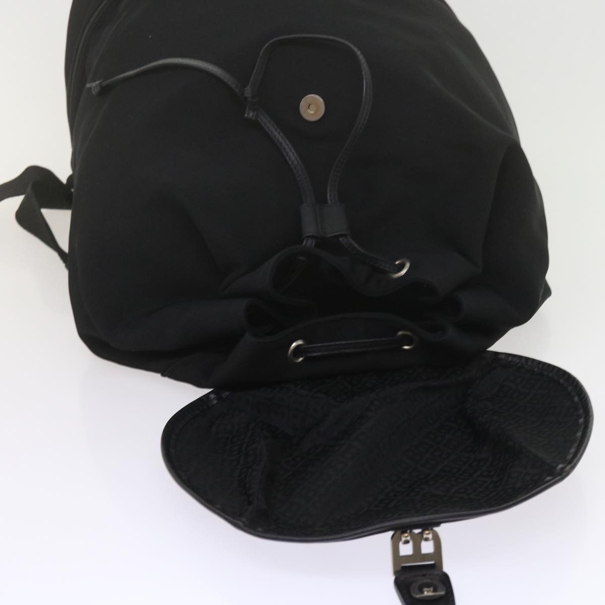 BALLY Backpack Nylon Black Auth ac2502