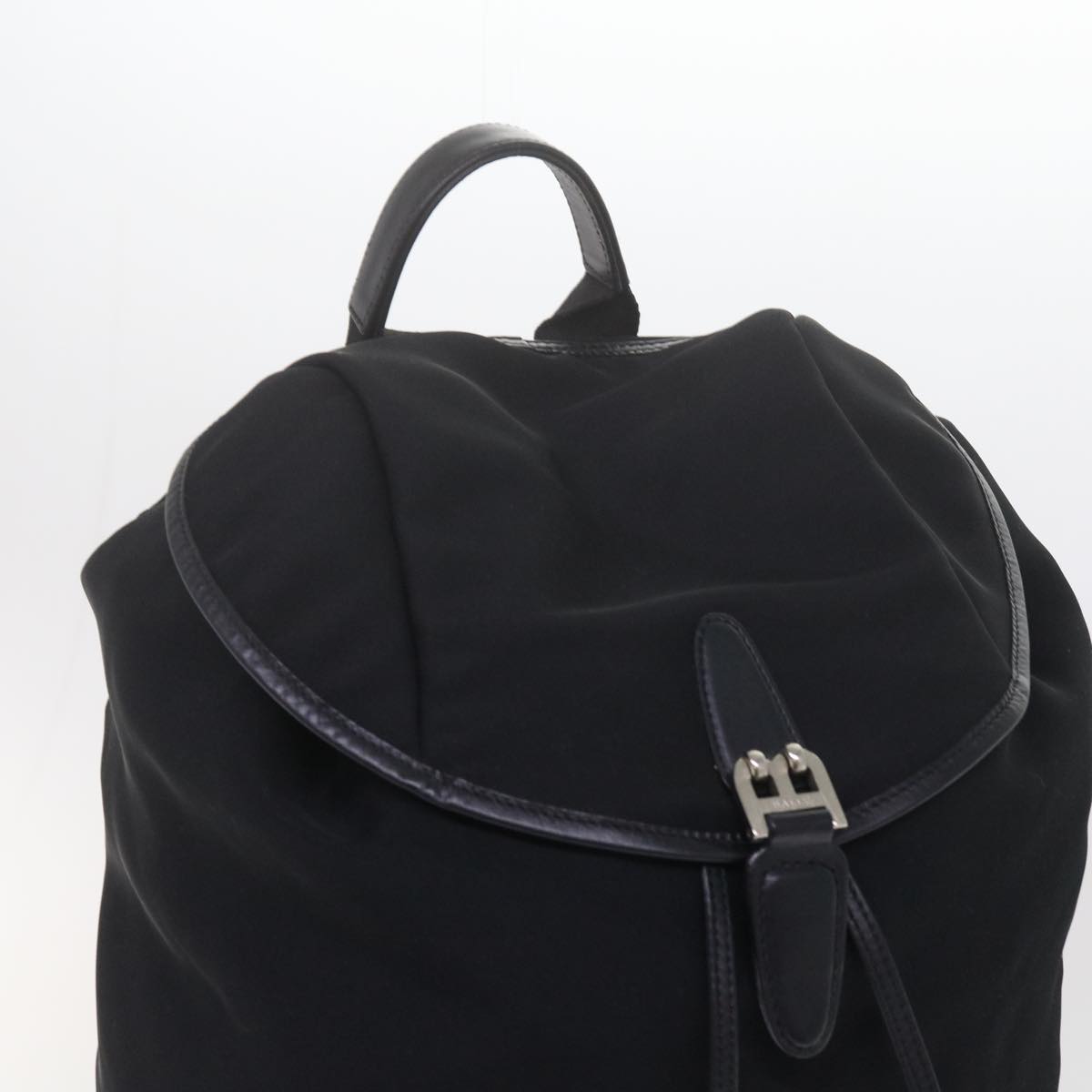 BALLY Backpack Nylon Black Auth ac2502